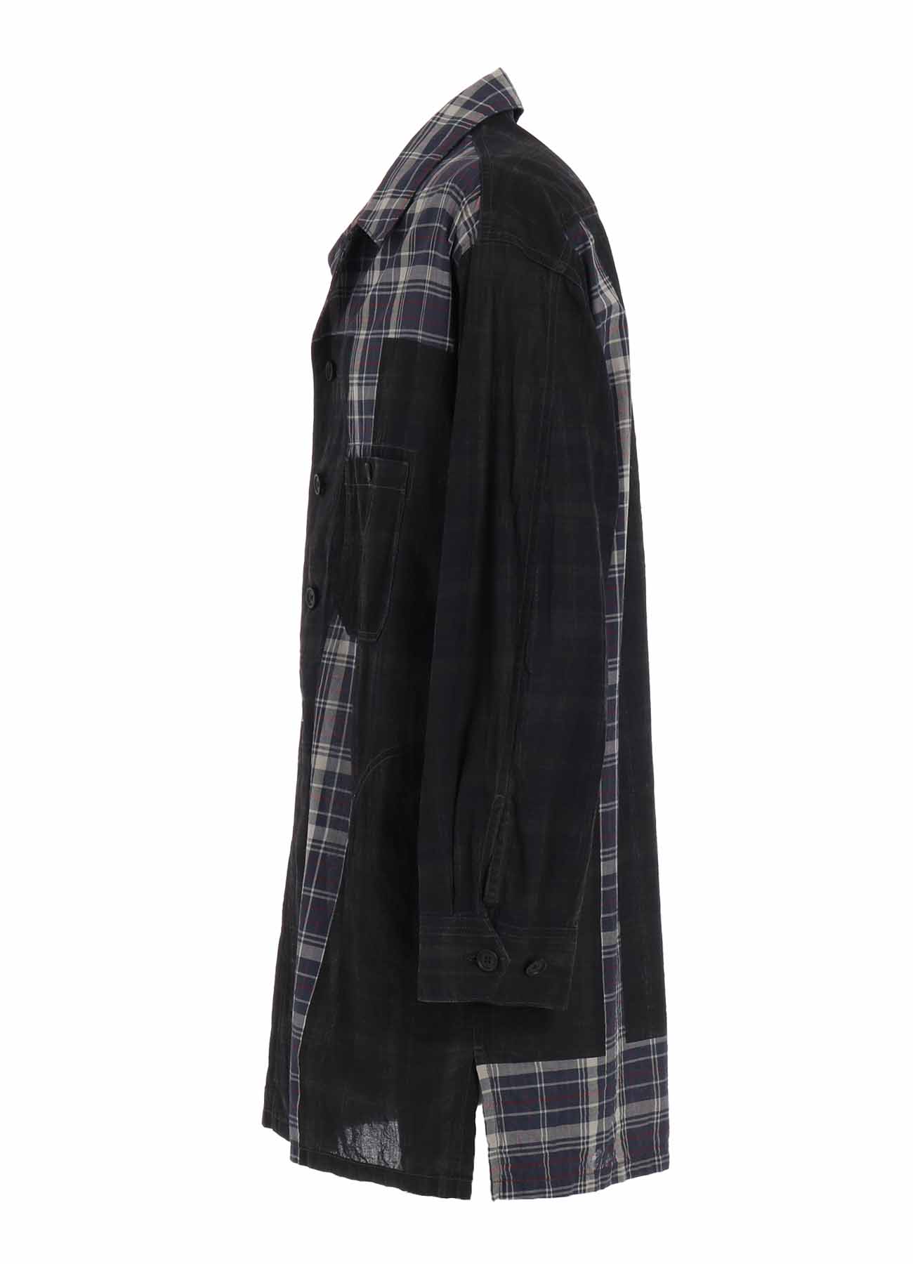 MADRAS CHECK PIGMENT PRINT SHIRT-BLOUSON