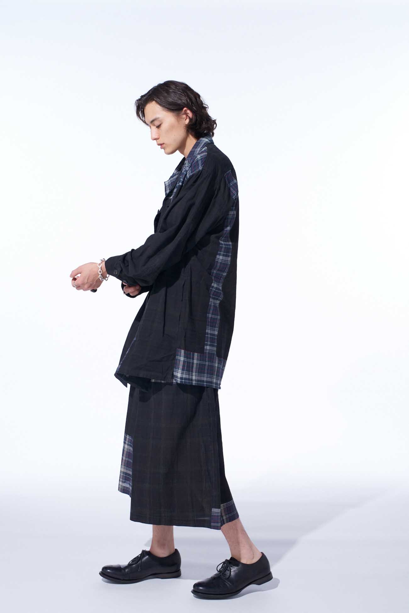 MADRAS CHECK PIGMENT PRINT SHIRT-BLOUSON