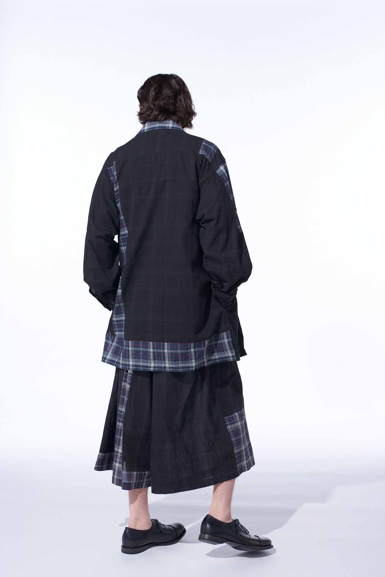 MADRAS CHECK PIGMENT PRINT SHIRT-BLOUSON