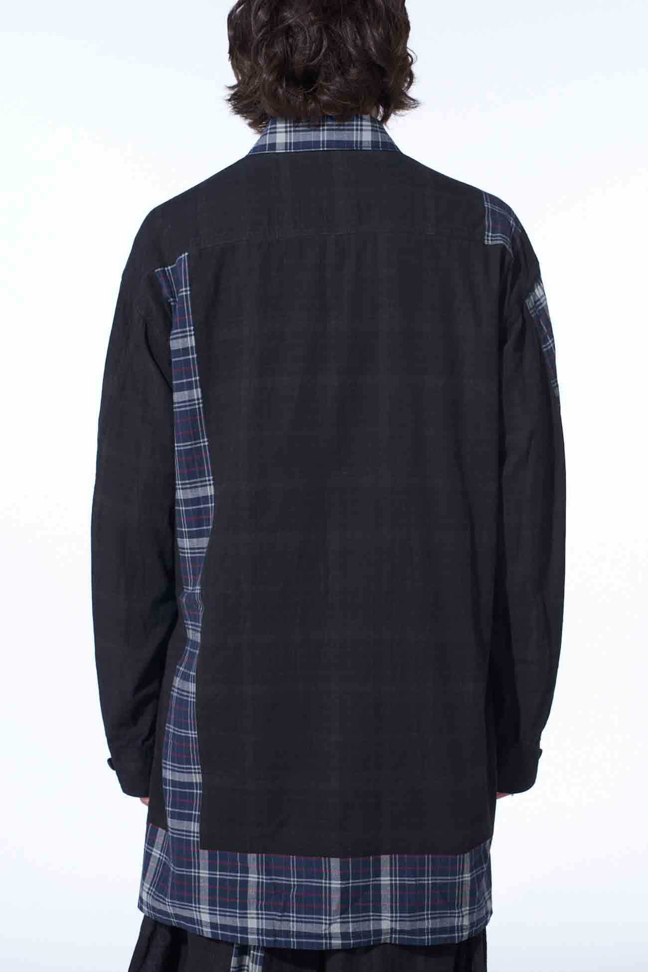 MADRAS CHECK PIGMENT PRINT SHIRT-BLOUSON