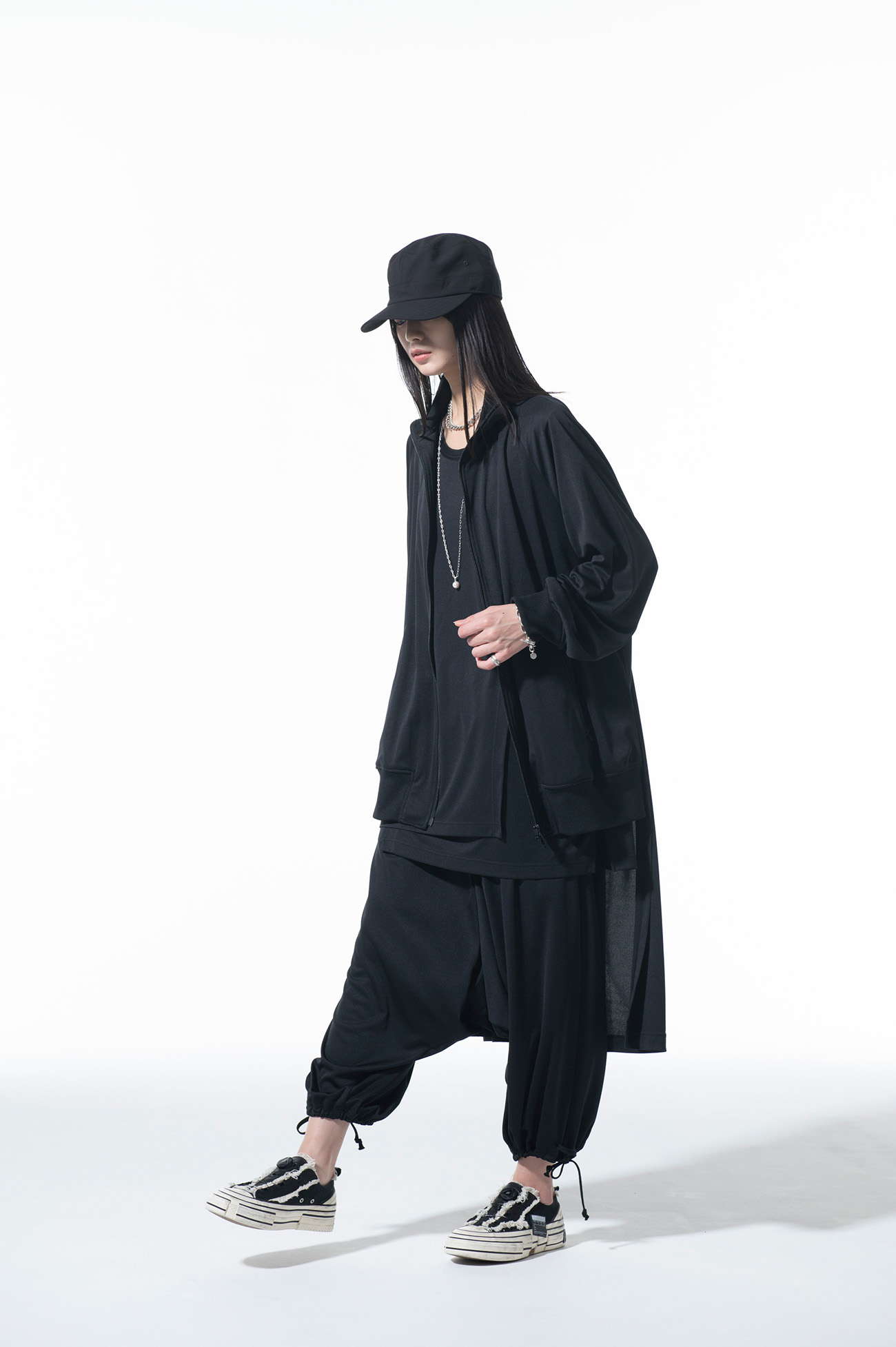 Thin Smooth Jersey Long Tail Track Jacket