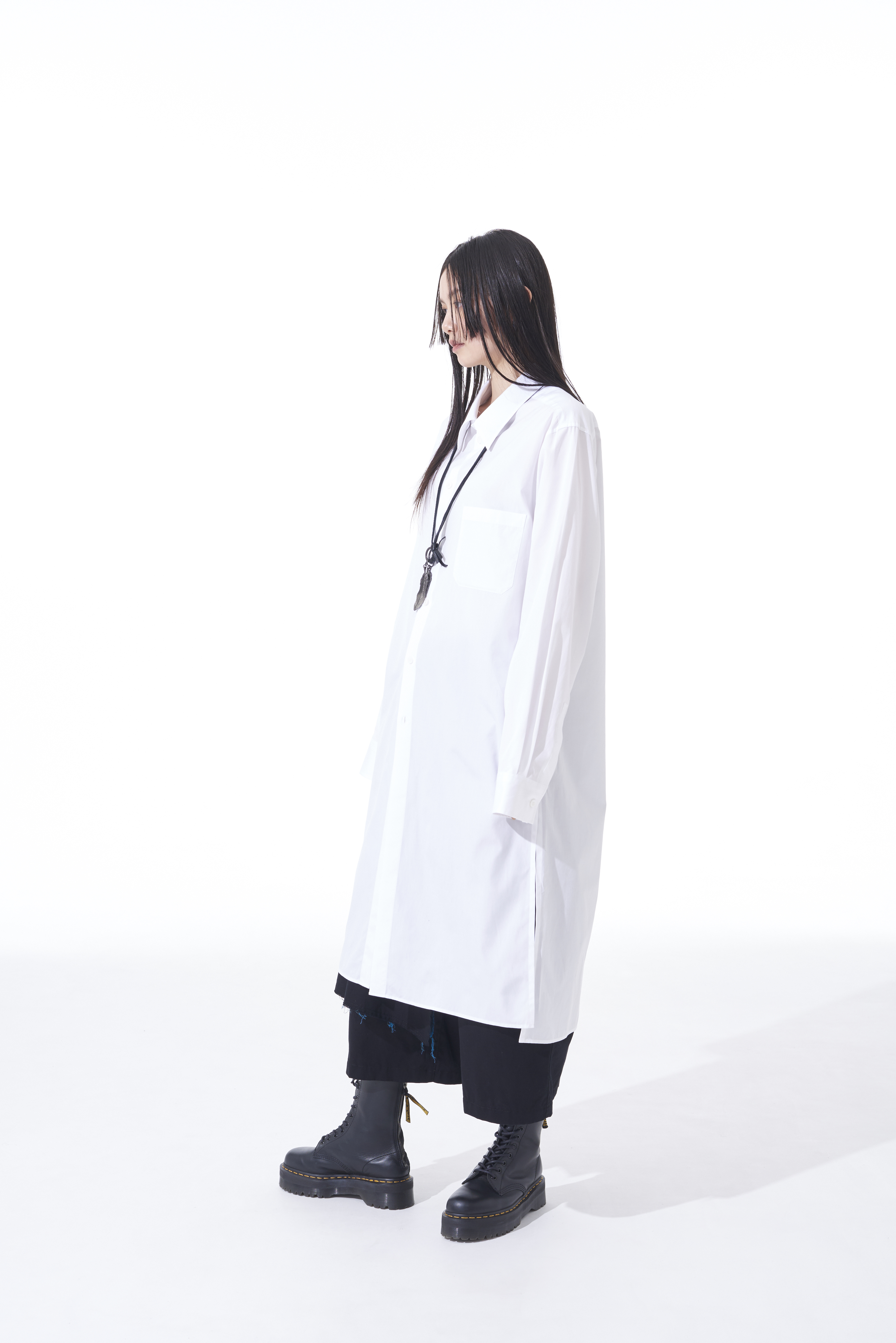 100/2 BROAD REGULAR COLLAR LOOSE FIT LONG SHIRT