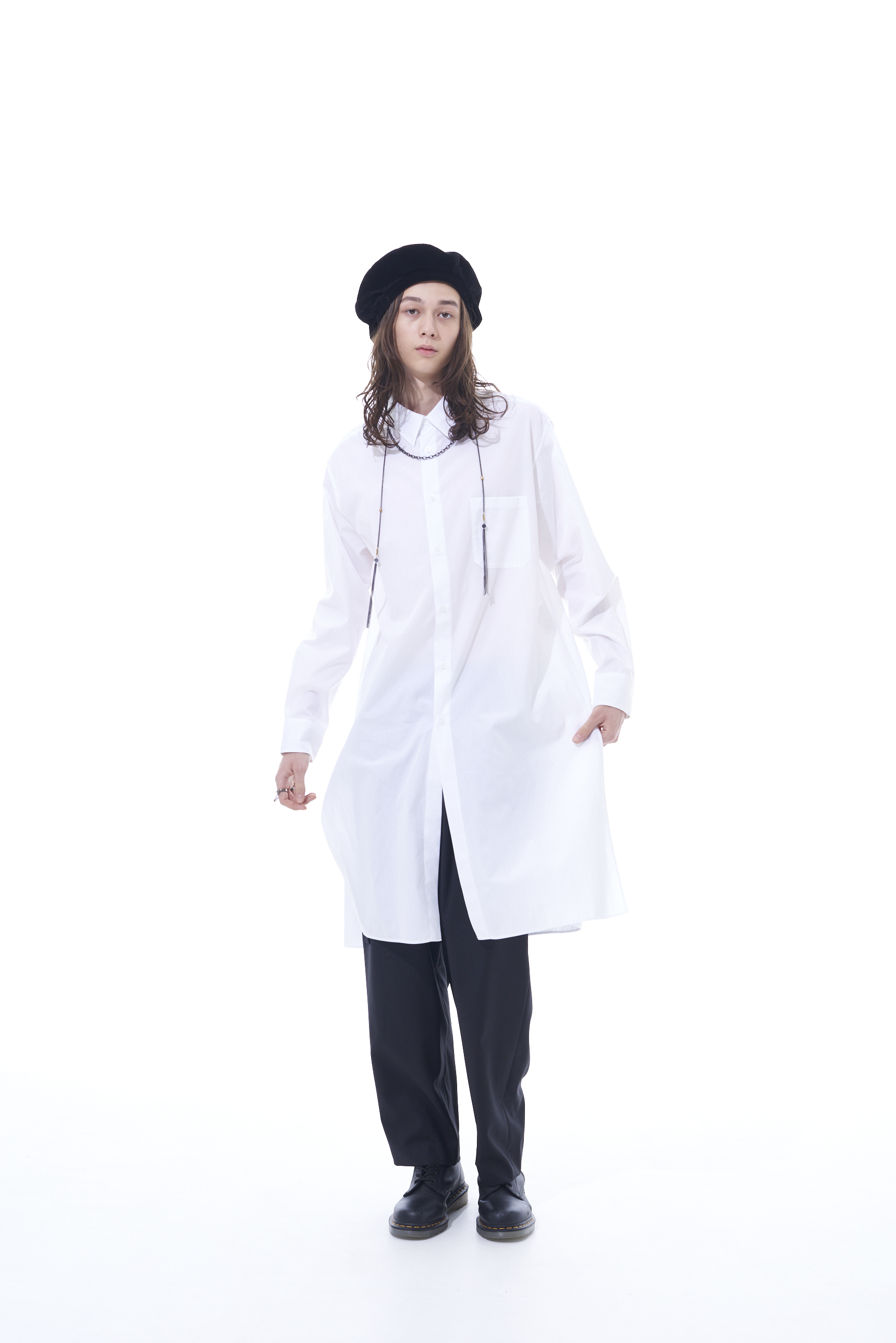 100/2 BROAD REGULAR COLLAR LOOSE FIT LONG SHIRT