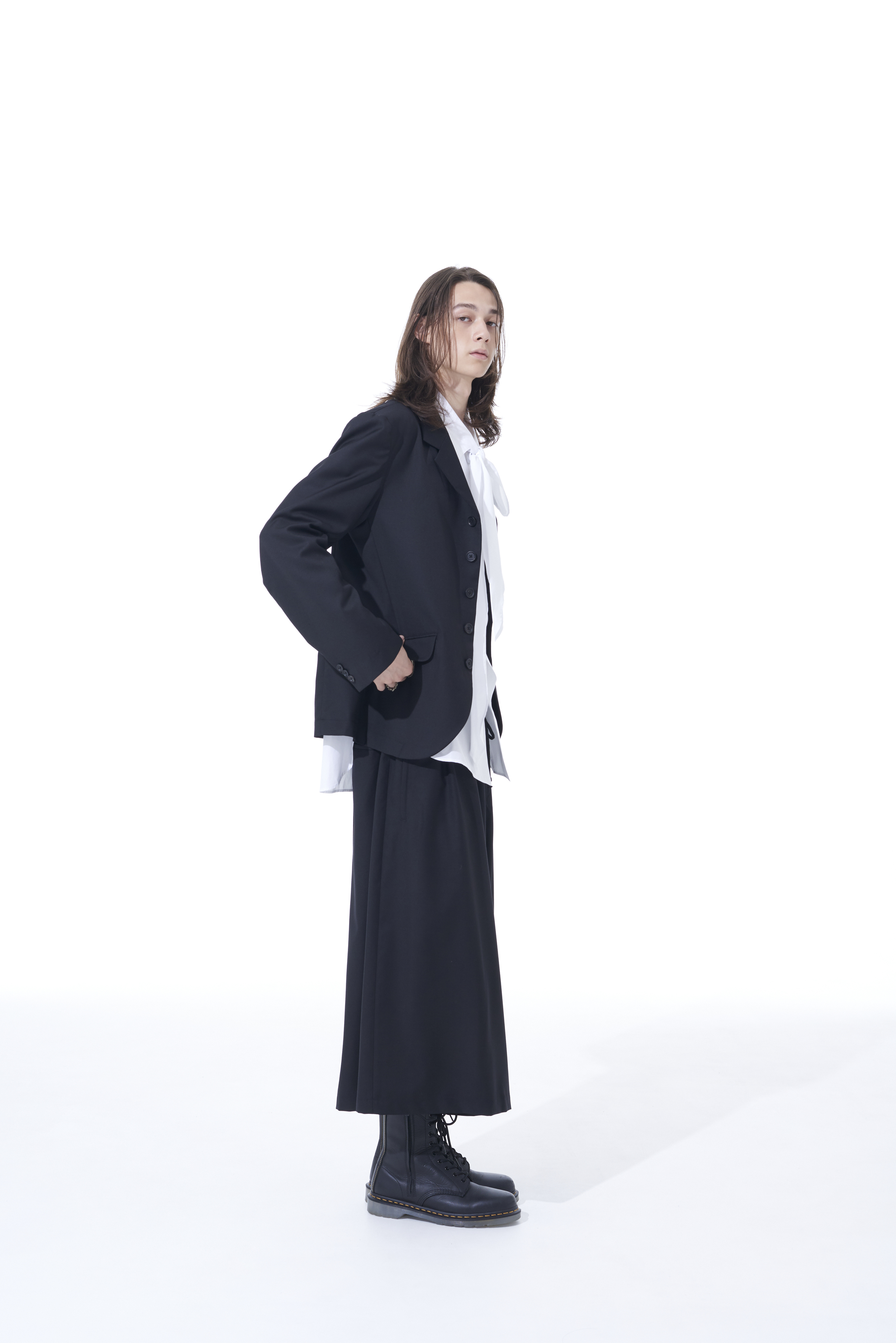 T/W GABARDINE JACKET WITH DOUBLE-TAILORED LEFT FRONT