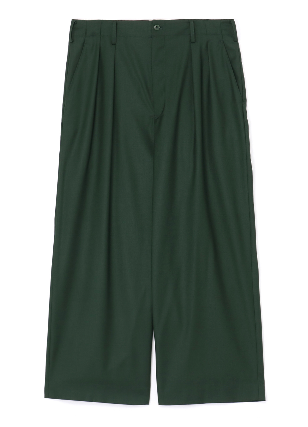 PE/RY CLEAR TWILL 2-TUCK WIDE STRAIGHT PANTS