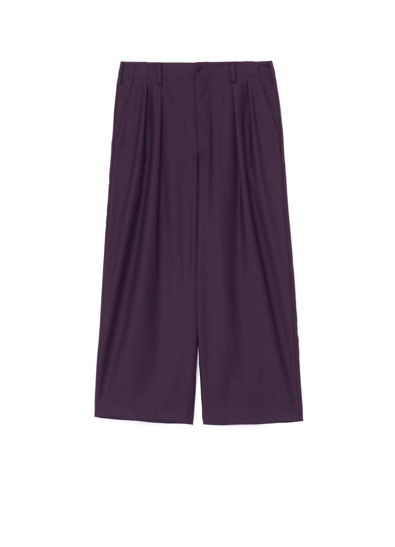 PE/RY CLEAR TWILL 2-TUCK WIDE STRAIGHT PANTS