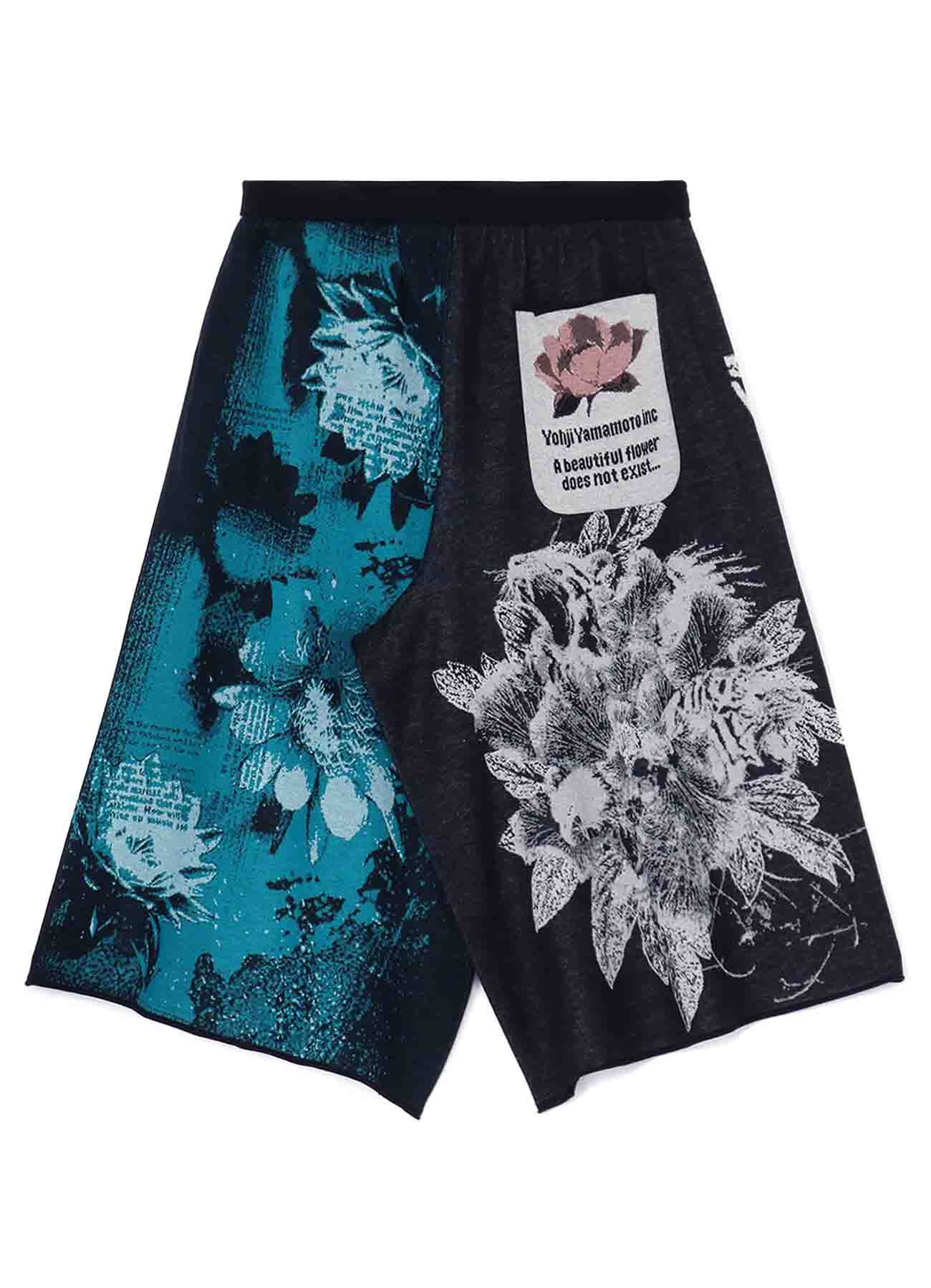 Hameauze Jacquard Turquoise Graphic Omnibus Culottes Pants