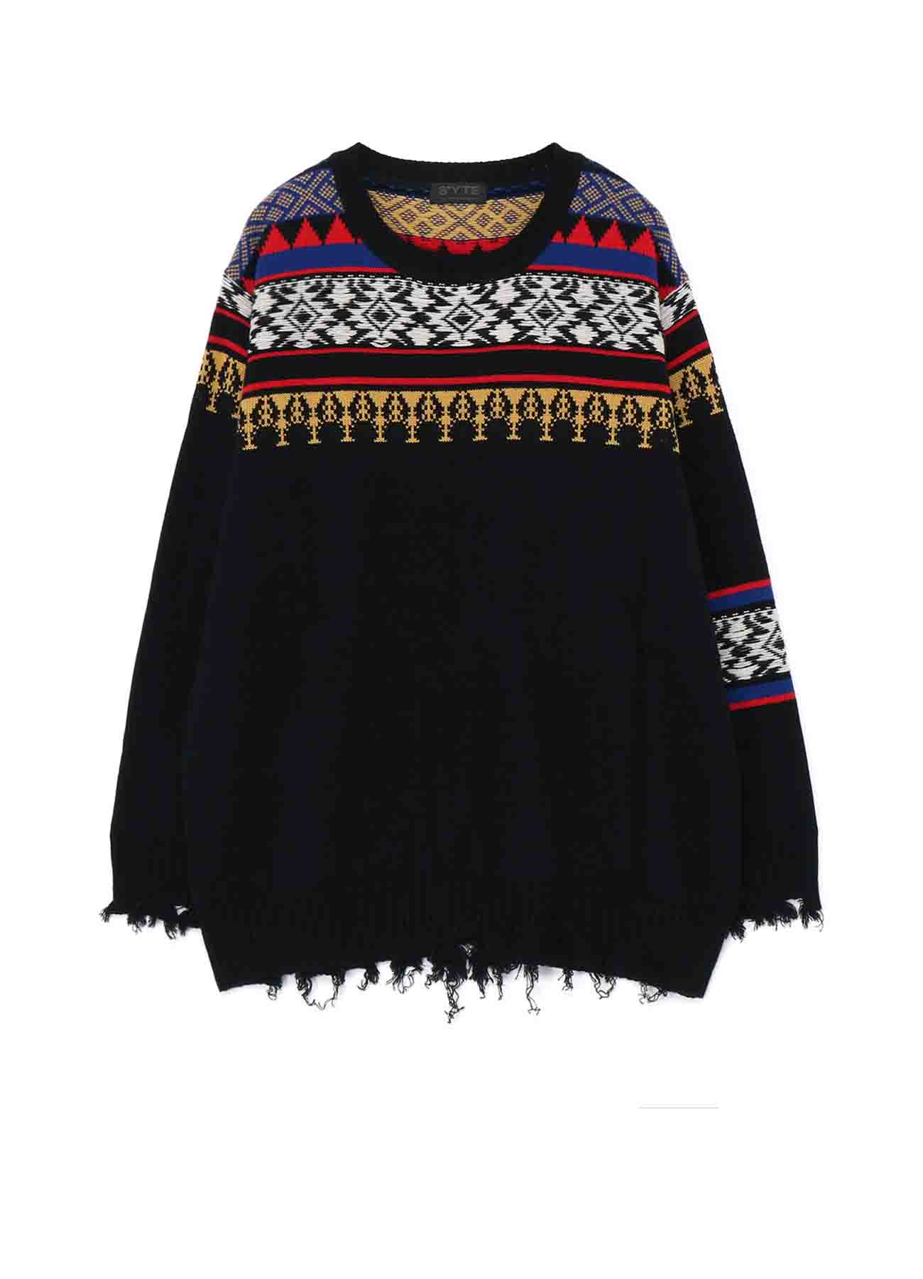 S´YTE サイト Bulky Wool Nordic Crew Neck 美品 - トップス