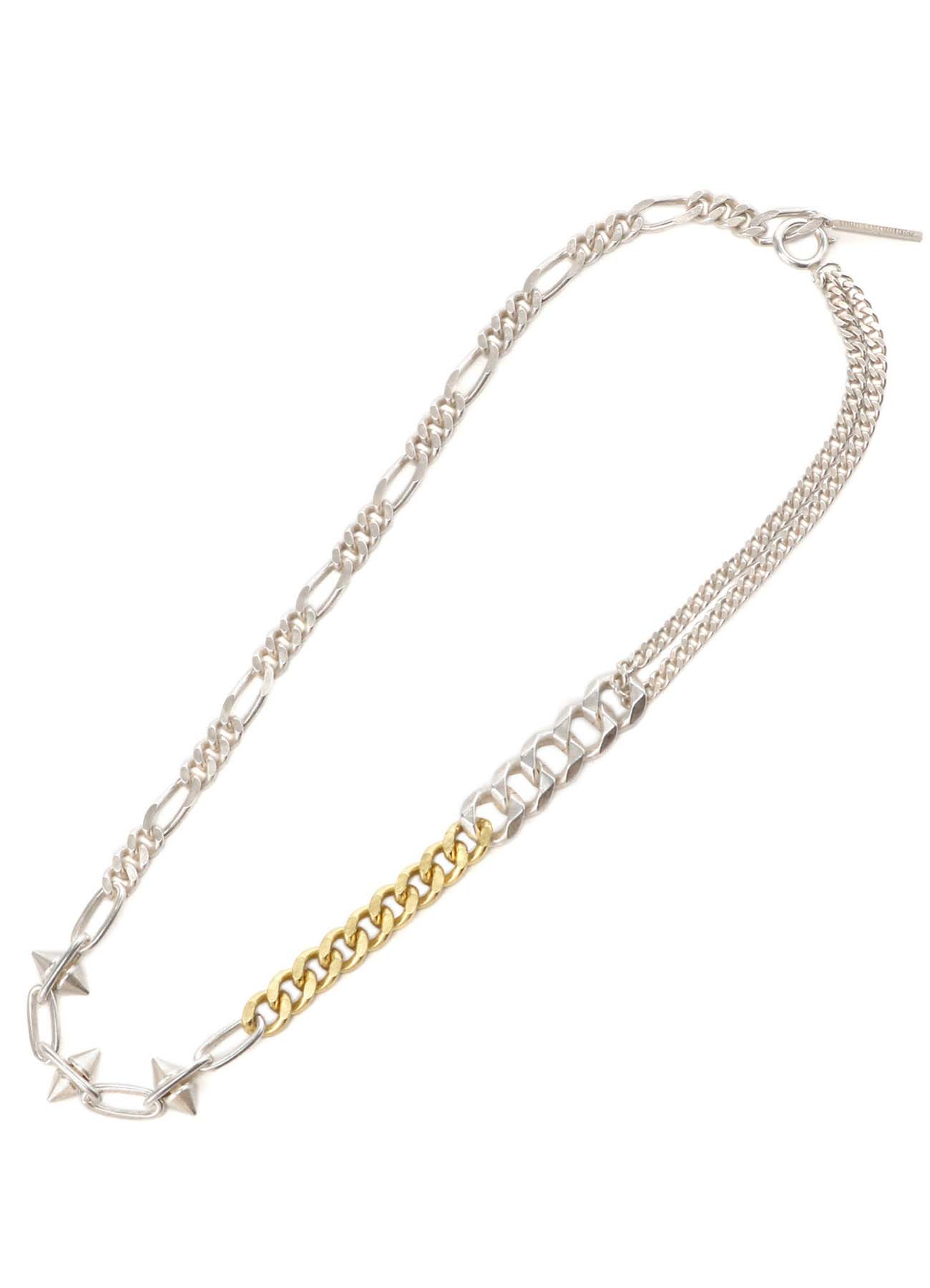 SPIKE FIGARO CURVE CHAIN NECKLACE