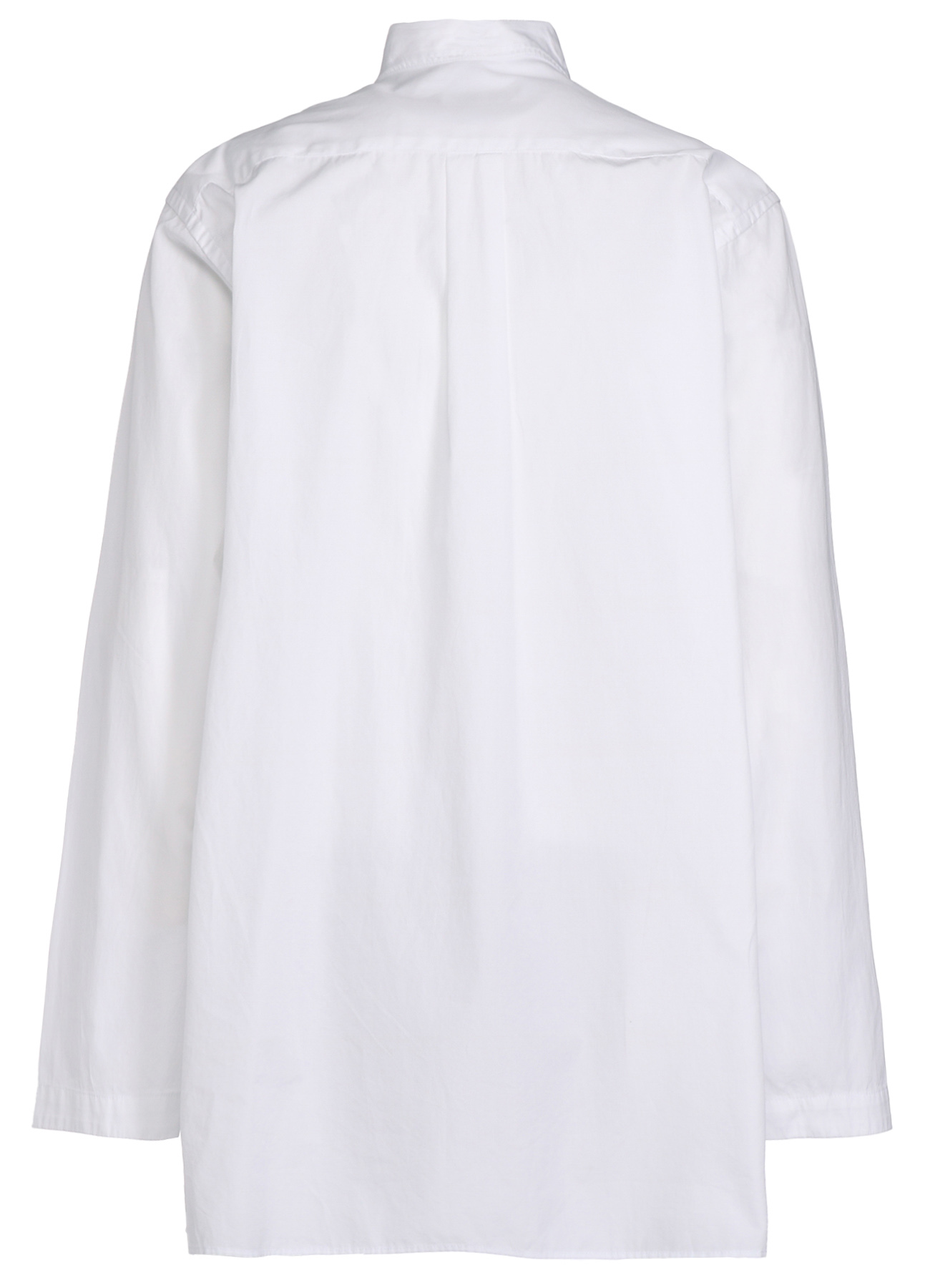 COTTON BROAD CLOTH BOW COLLAR SHIRT