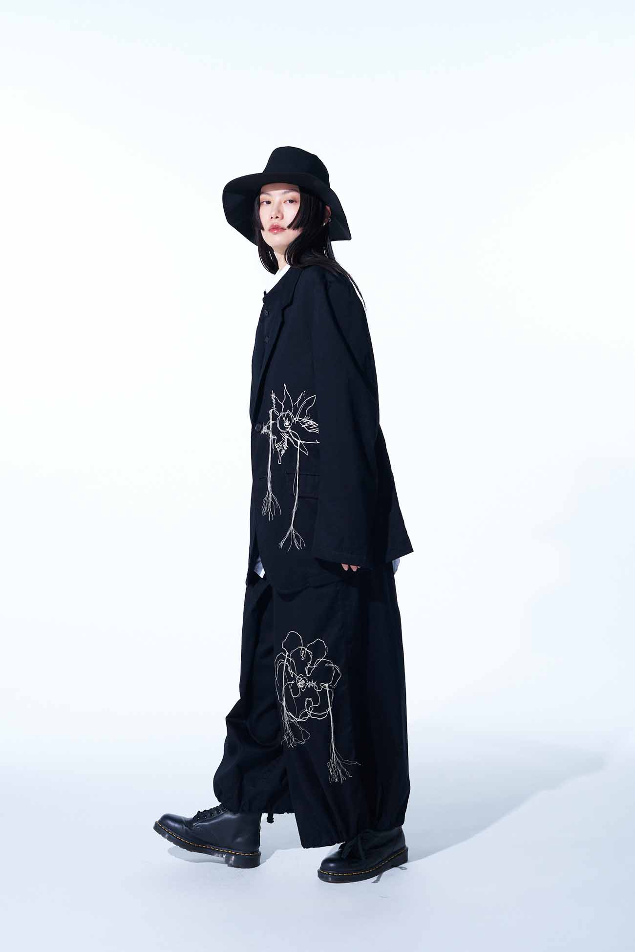 COTTON TWILL “QUEEN OF THE NIGHT“ EMBROIDERY JACKET