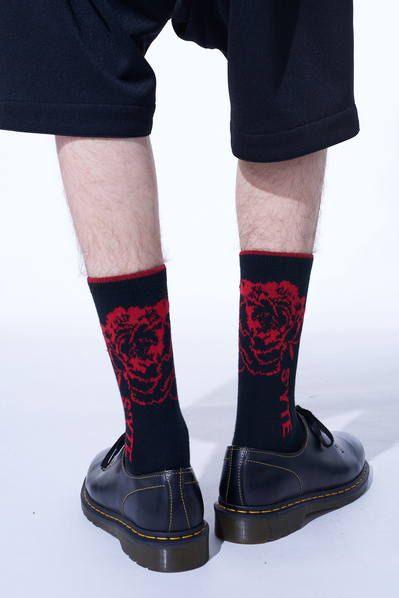 COTTON PLAIN STITCH FLORAL SOCKS