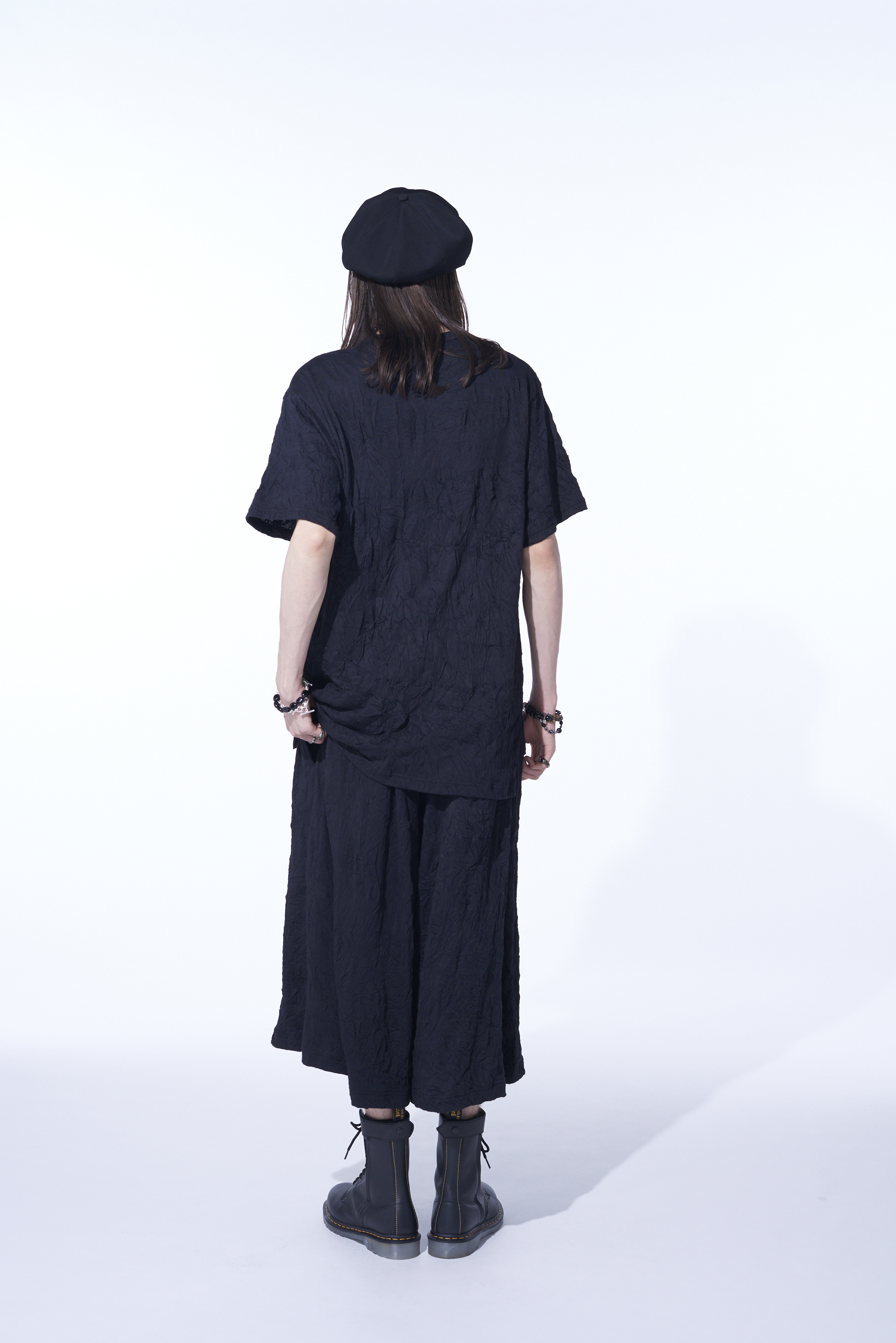 CATCH-WASHER FINISH COTTON JERSEY CULOTTE PANTS