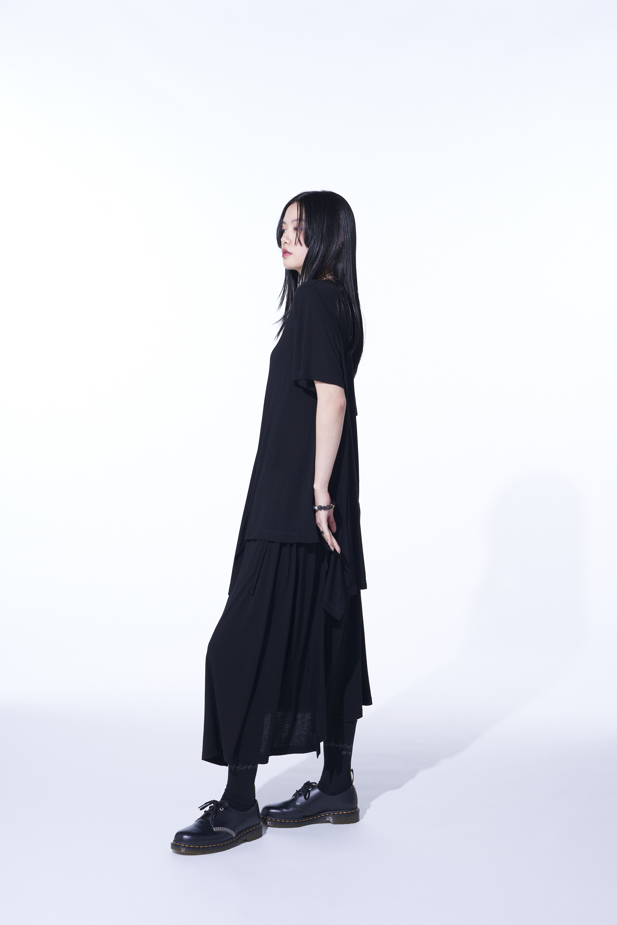 RAYON JERSEY STRINGS GATHERED SKIRT