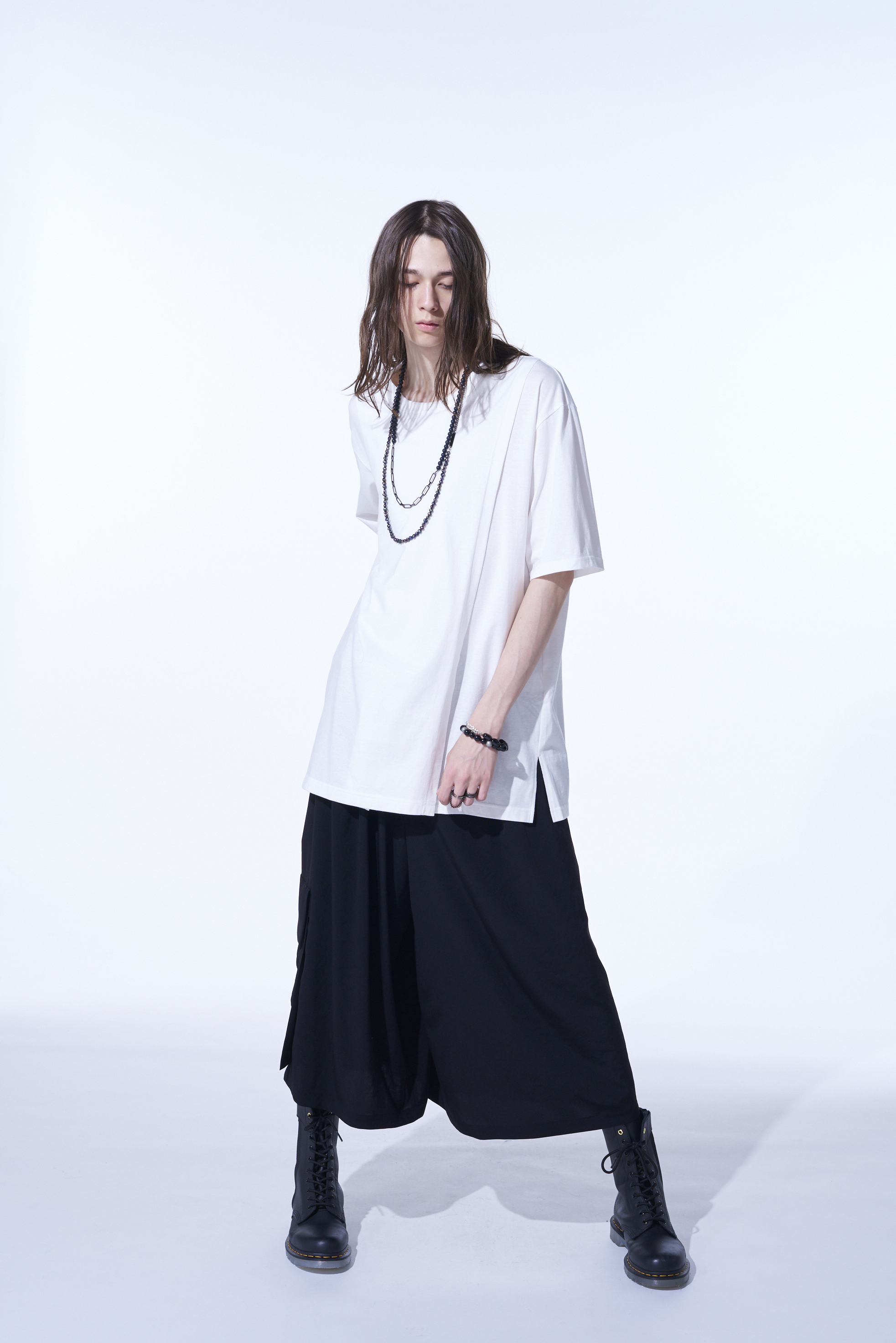 COTTON JERSEY LAYERED T-SHIRT