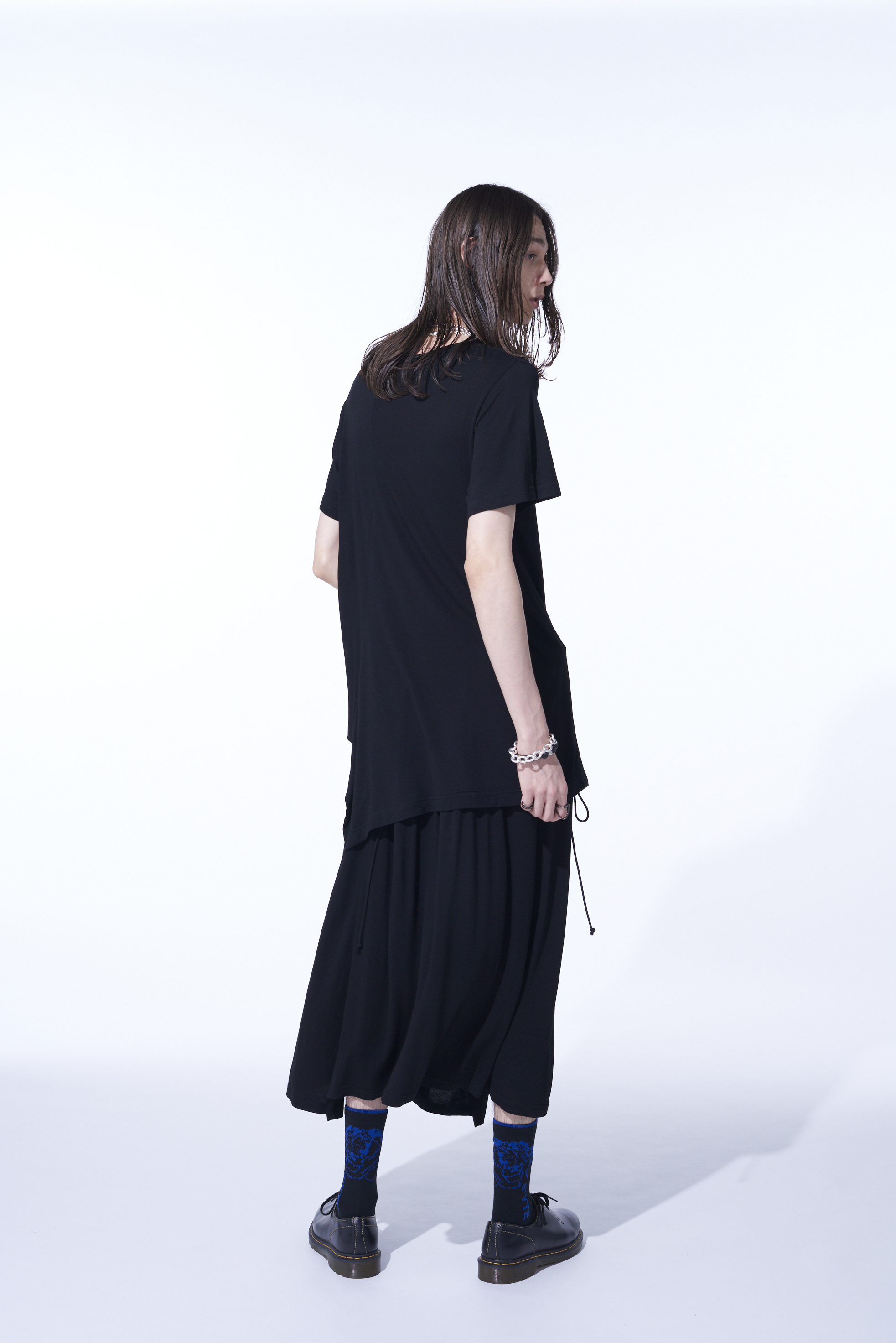 RAYON JERSEY DECONSTRUCTED ASYMMETRICAL DESIGN T-SHIRTS