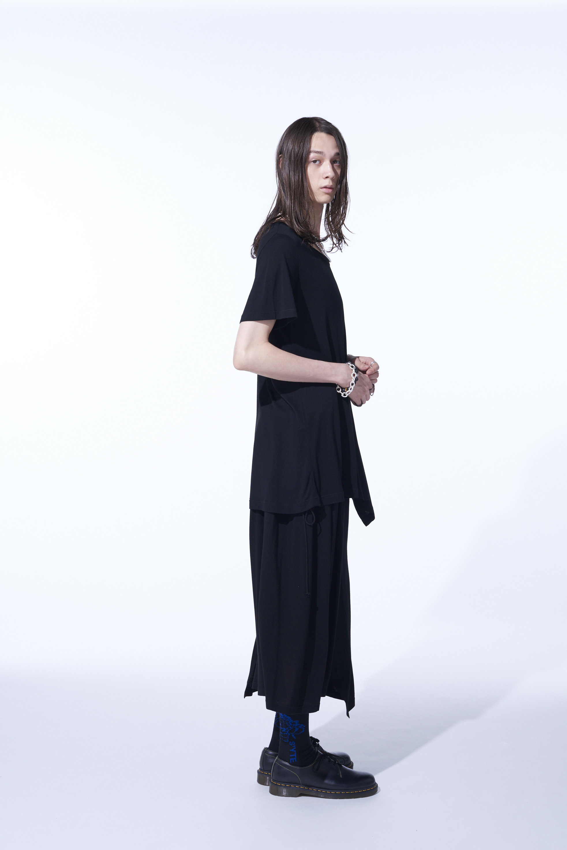 RAYON JERSEY DECONSTRUCTED ASYMMETRICAL DESIGN T-SHIRTS