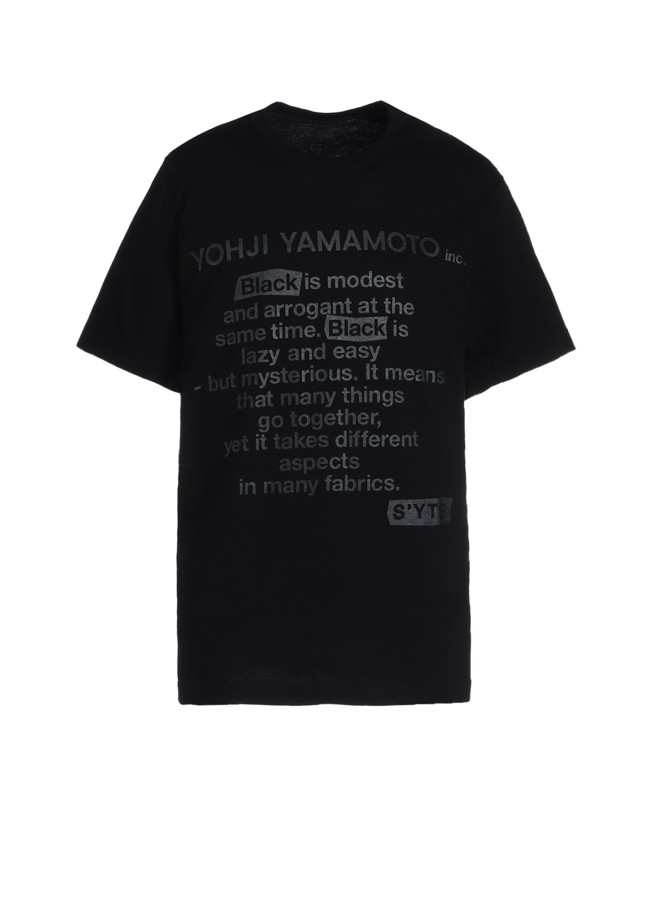 「BLACK IS MODEST」MESSAGE T-SHIRT