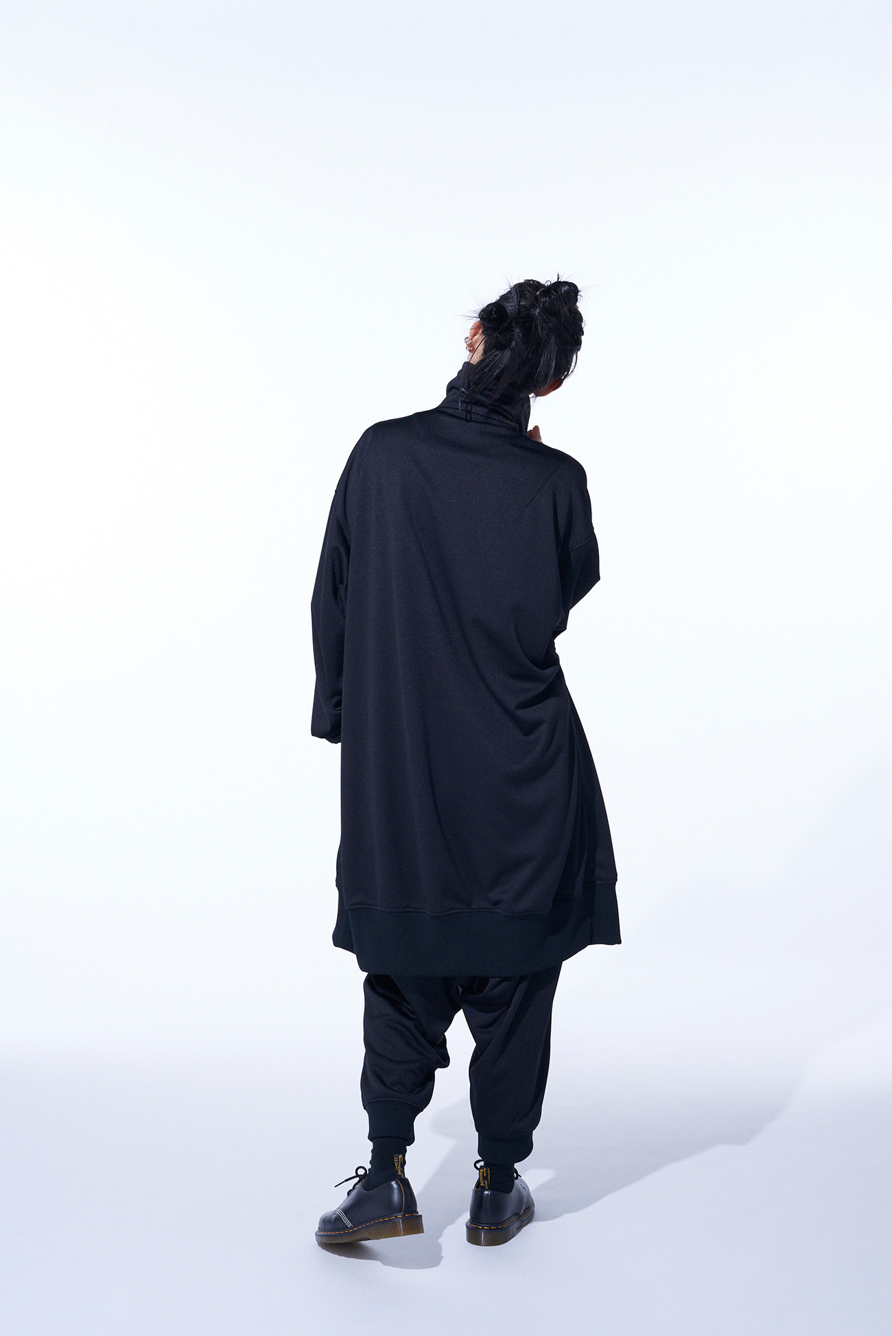 POLYESTER SMOOTH JERSEY OVERSIZED LONG TRUCK TOP