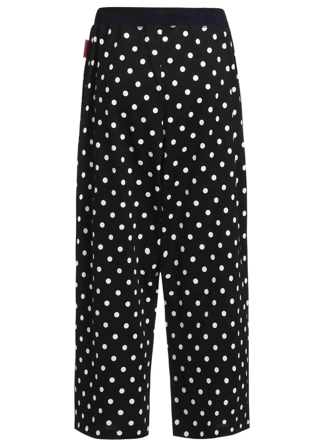 COTTON JERSEY DOT PRINT PANTS