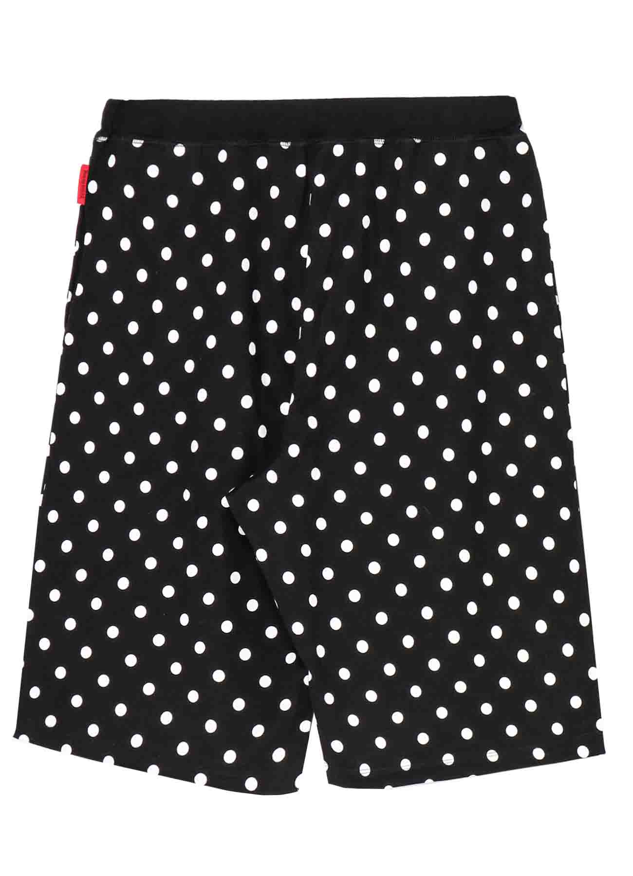 COTTON JERSEY DOT PRINT KNEE-LENGTH PANTS