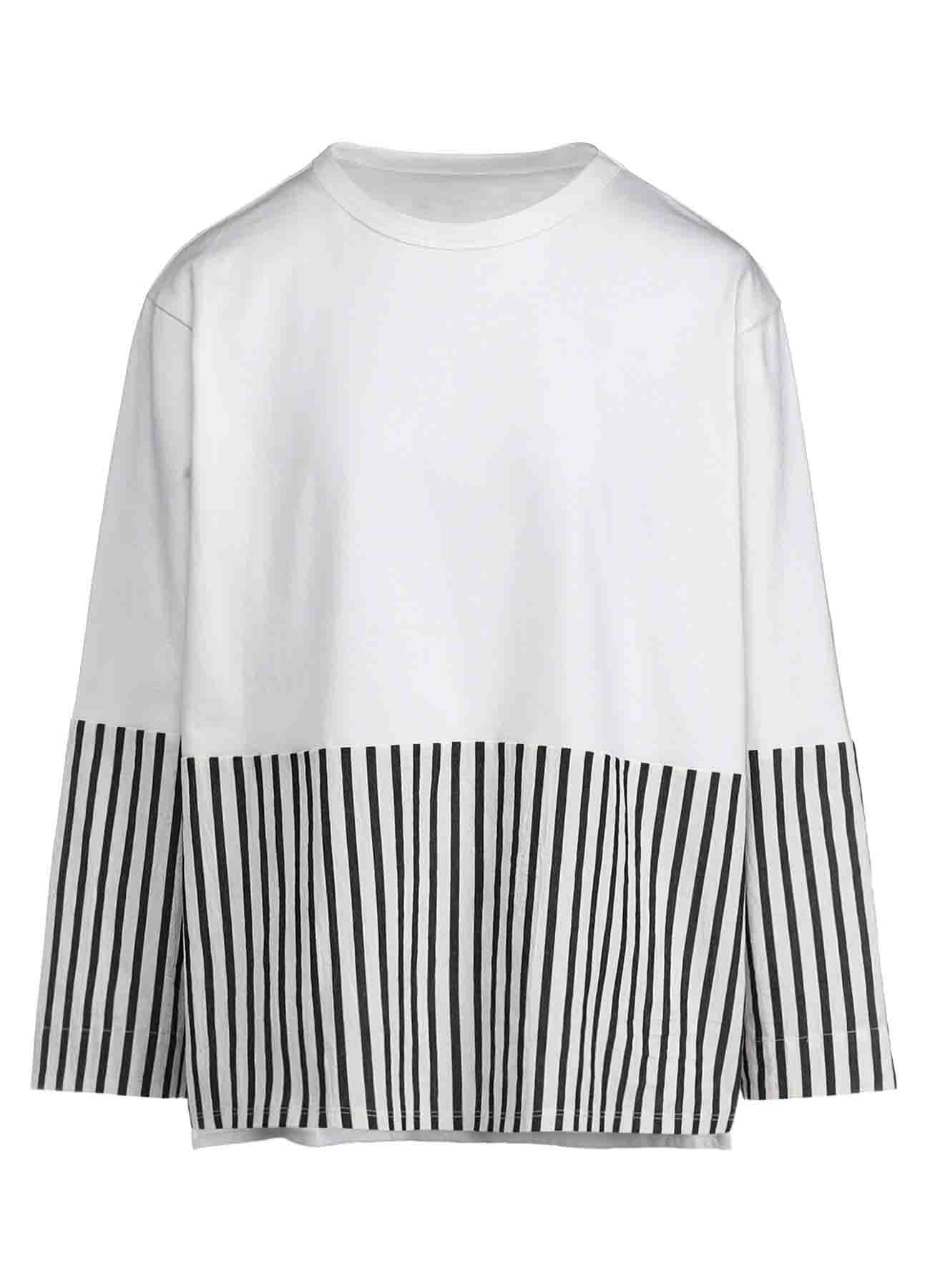 COTTON STRIPE SWITCHING SHIRT (M)