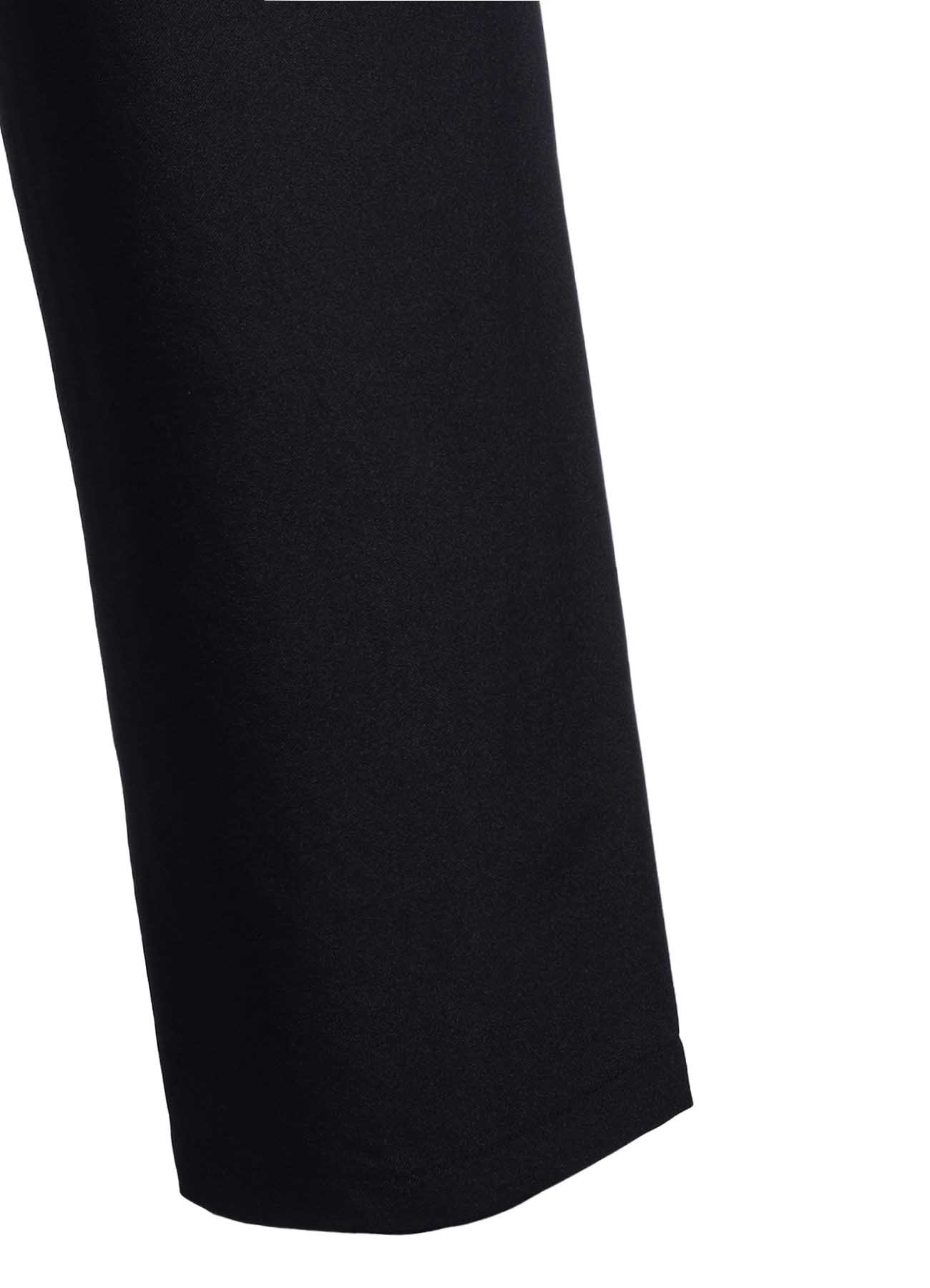 POLYESTER PLAIN WEAVE CROPPED PANTS