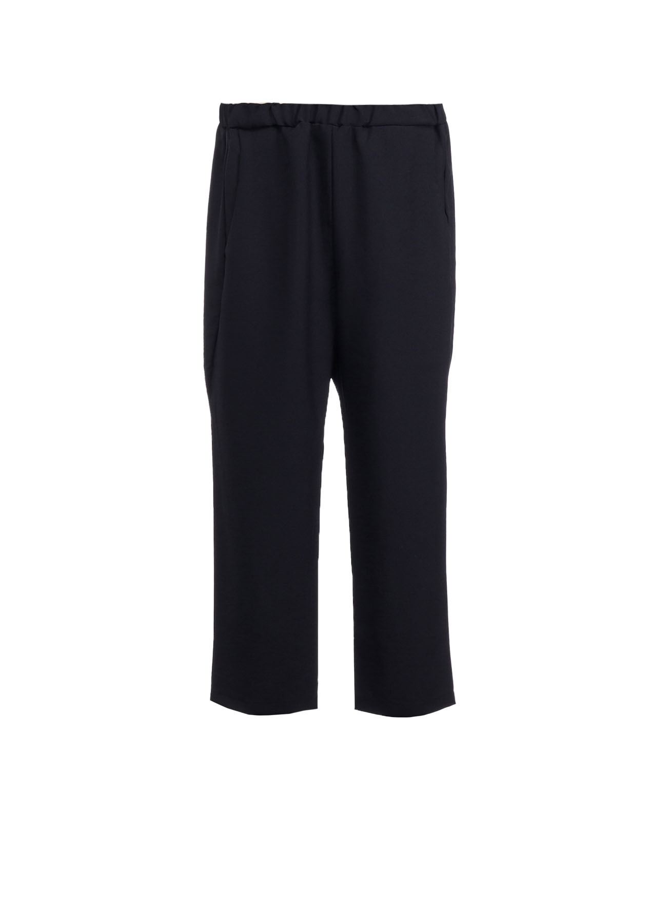 POLYESTER PLAIN WEAVE CROPPED PANTS