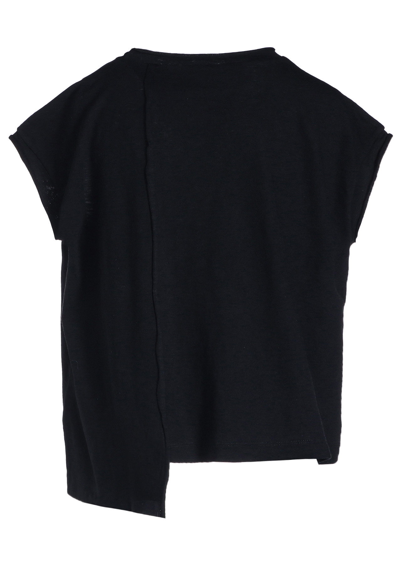 SLAB JERSEY ASYMMETRIC HEM SHIRT