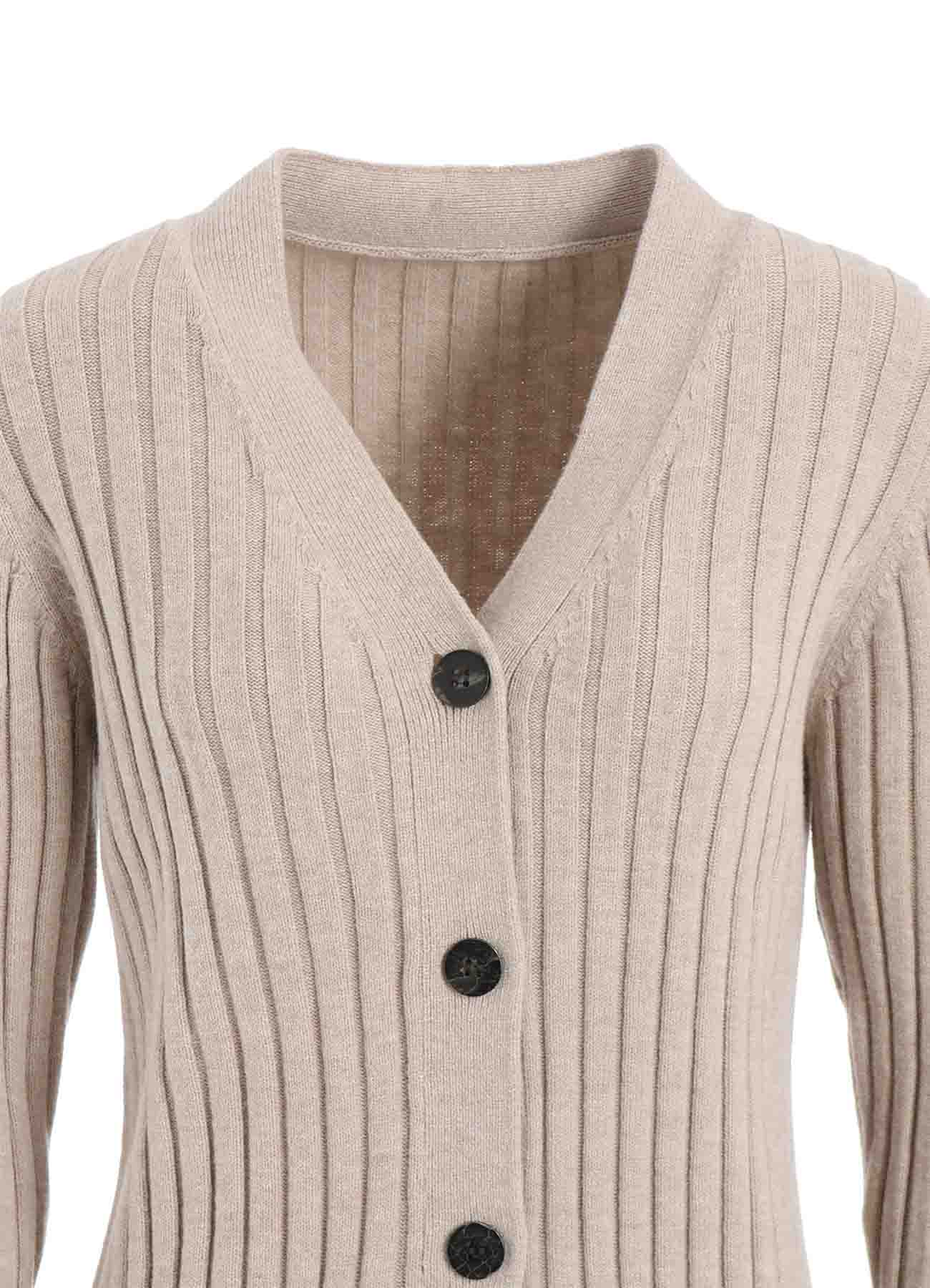 WIDE RIB KNIT CARDIGAN