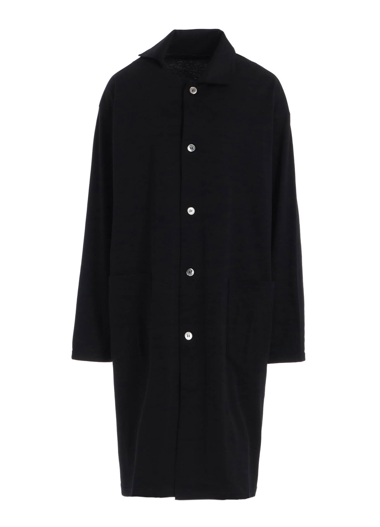 60/1 COTTON SMOOTH ASYMMETRIC COLLAR LONG SHIRT