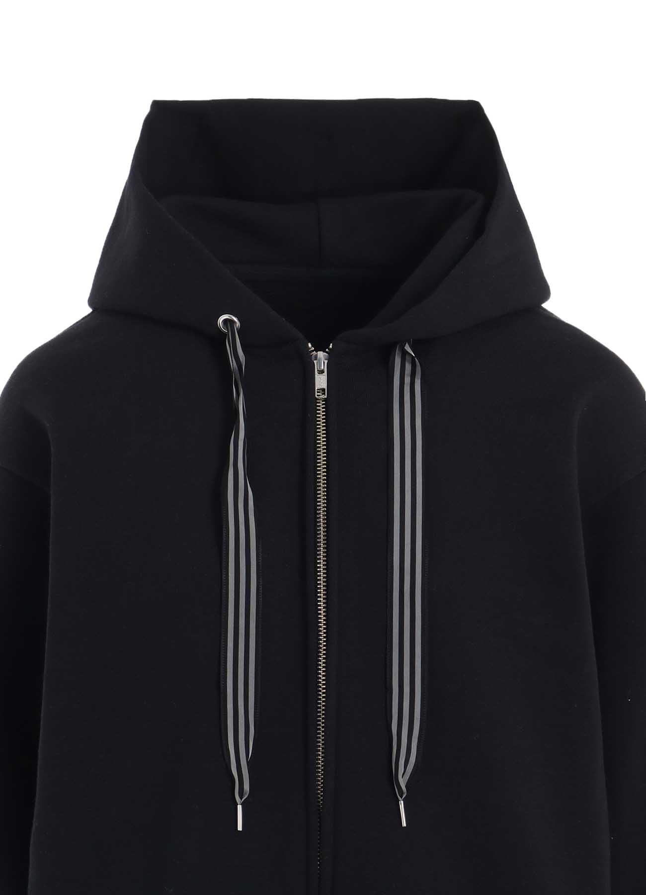 COTTON FLEECE + STRIPE RIBBON HOODIE