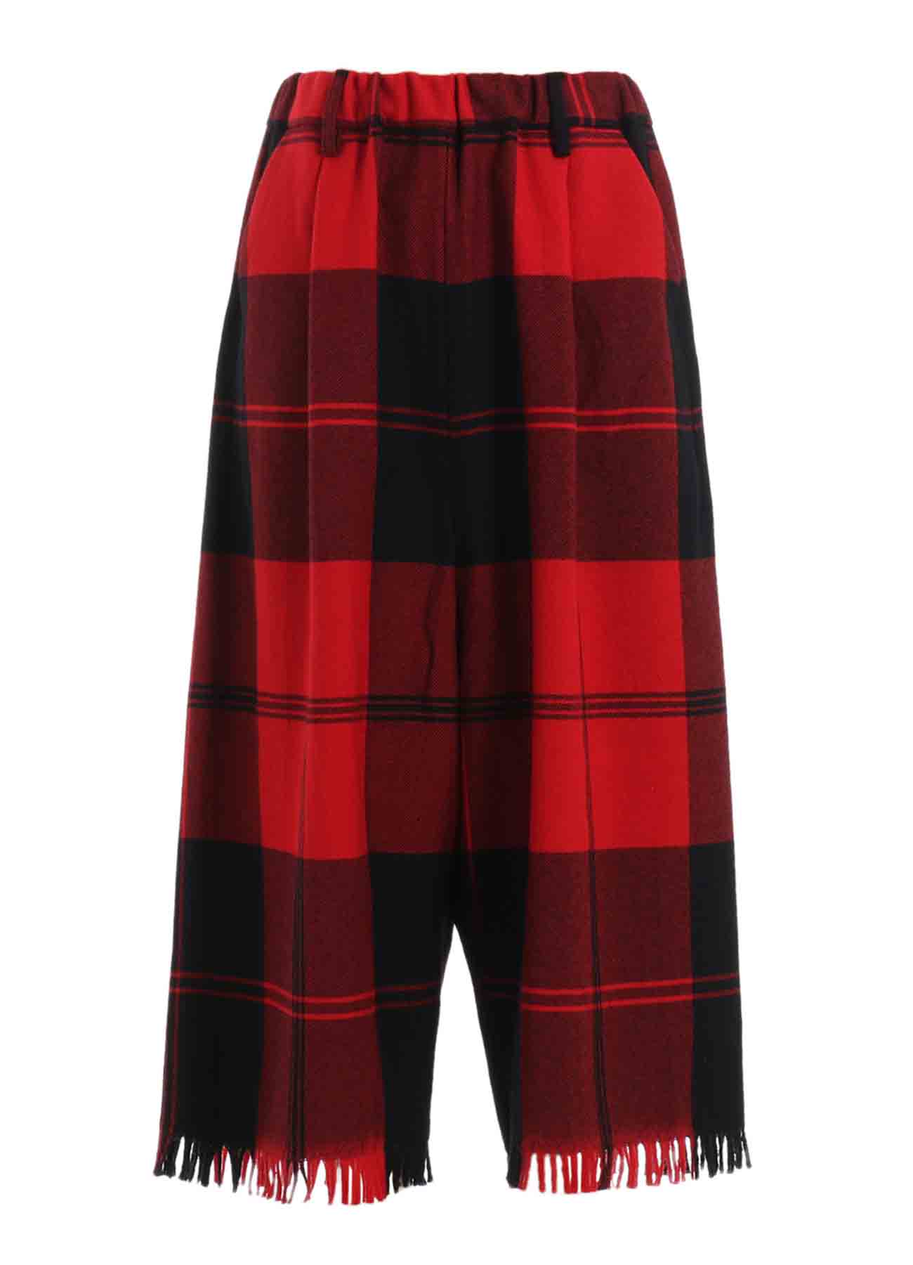 WOOL PLAID SAROUEL PANTS