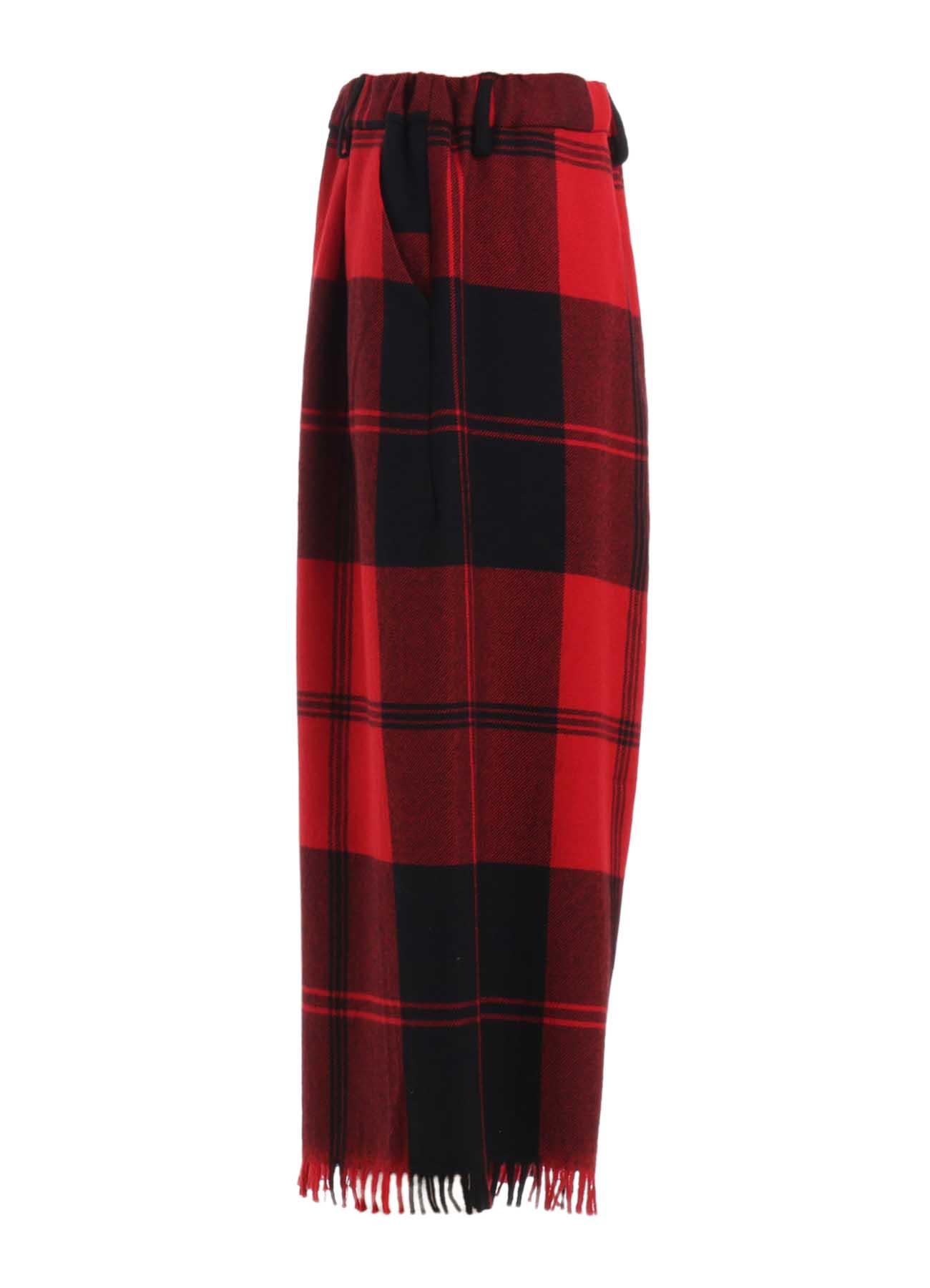 WOOL PLAID SAROUEL PANTS