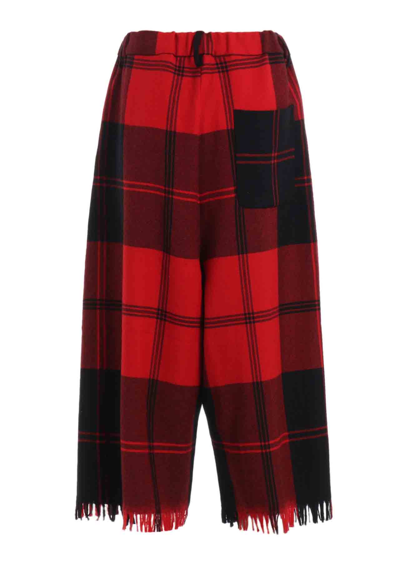 WOOL PLAID SAROUEL PANTS