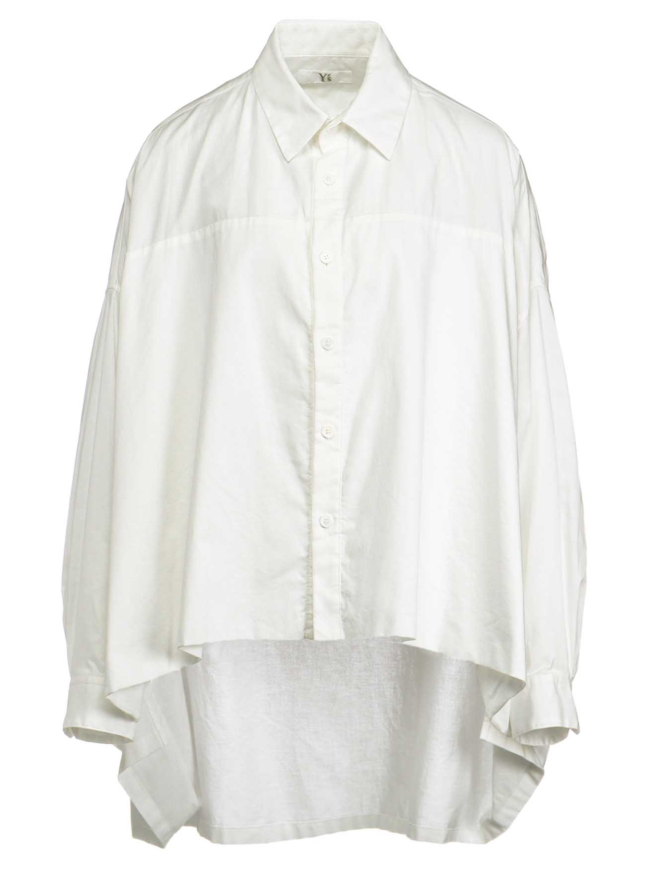 [Y's BORN PRODUCT] THIN COTTON TWILL DOUBLE FRONT OVERSIZED SHIRT