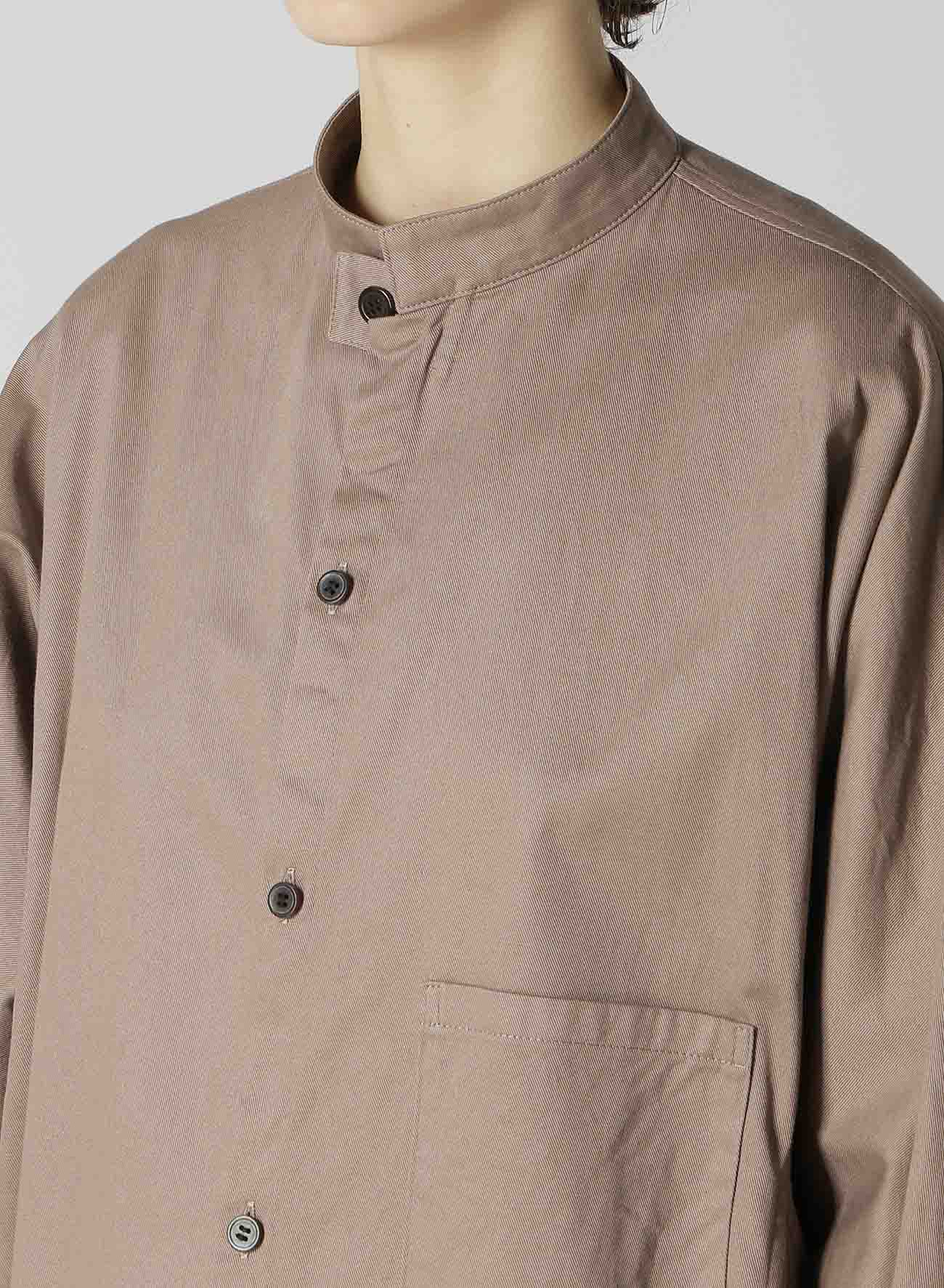 [Y's BORN PRODUCT] COTTON TWILL DEFORMED SLEEVE SHIRT