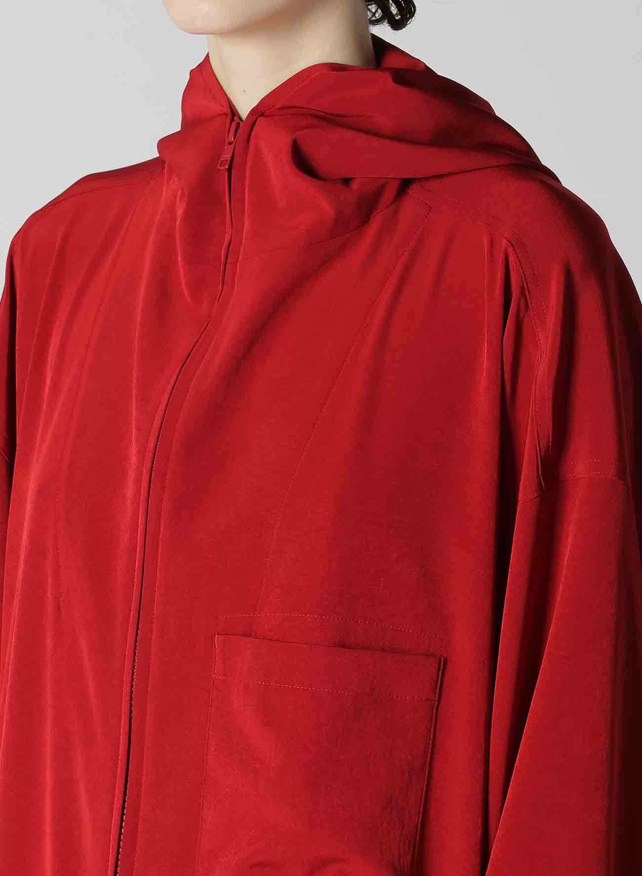 CREPE de CHINE HOODED COAT