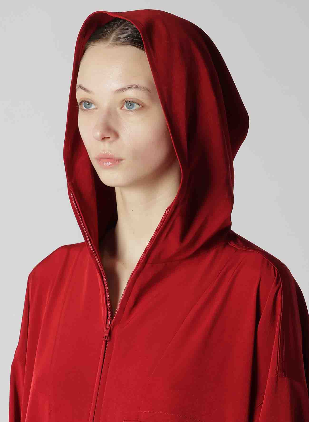 CREPE de CHINE HOODED COAT