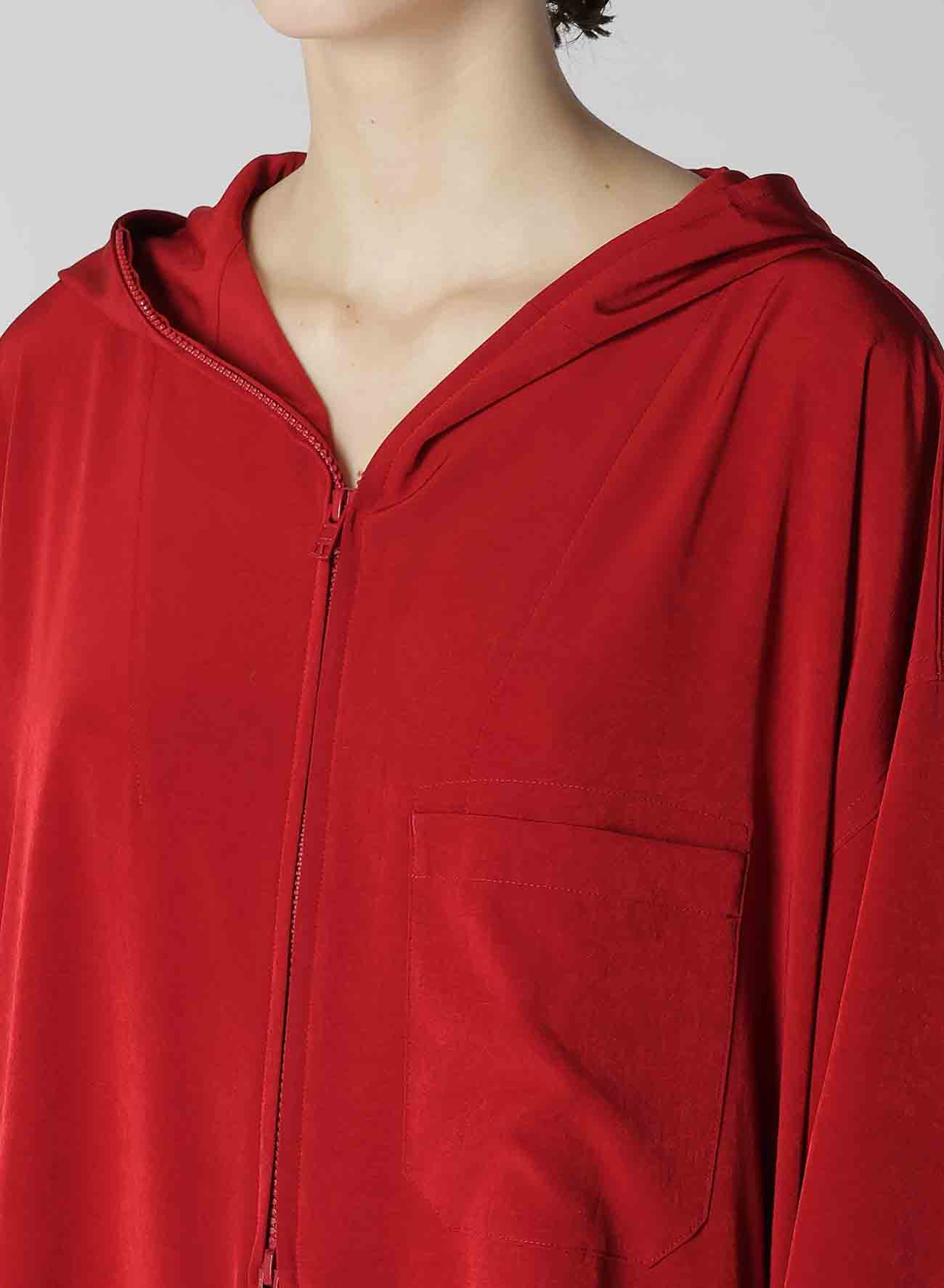 CREPE de CHINE HOODED COAT