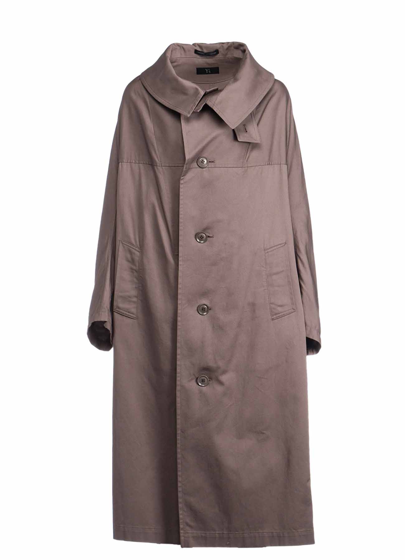 [Y's BORN PRODUCT] COTTON TWILL LONG CAPE COAT