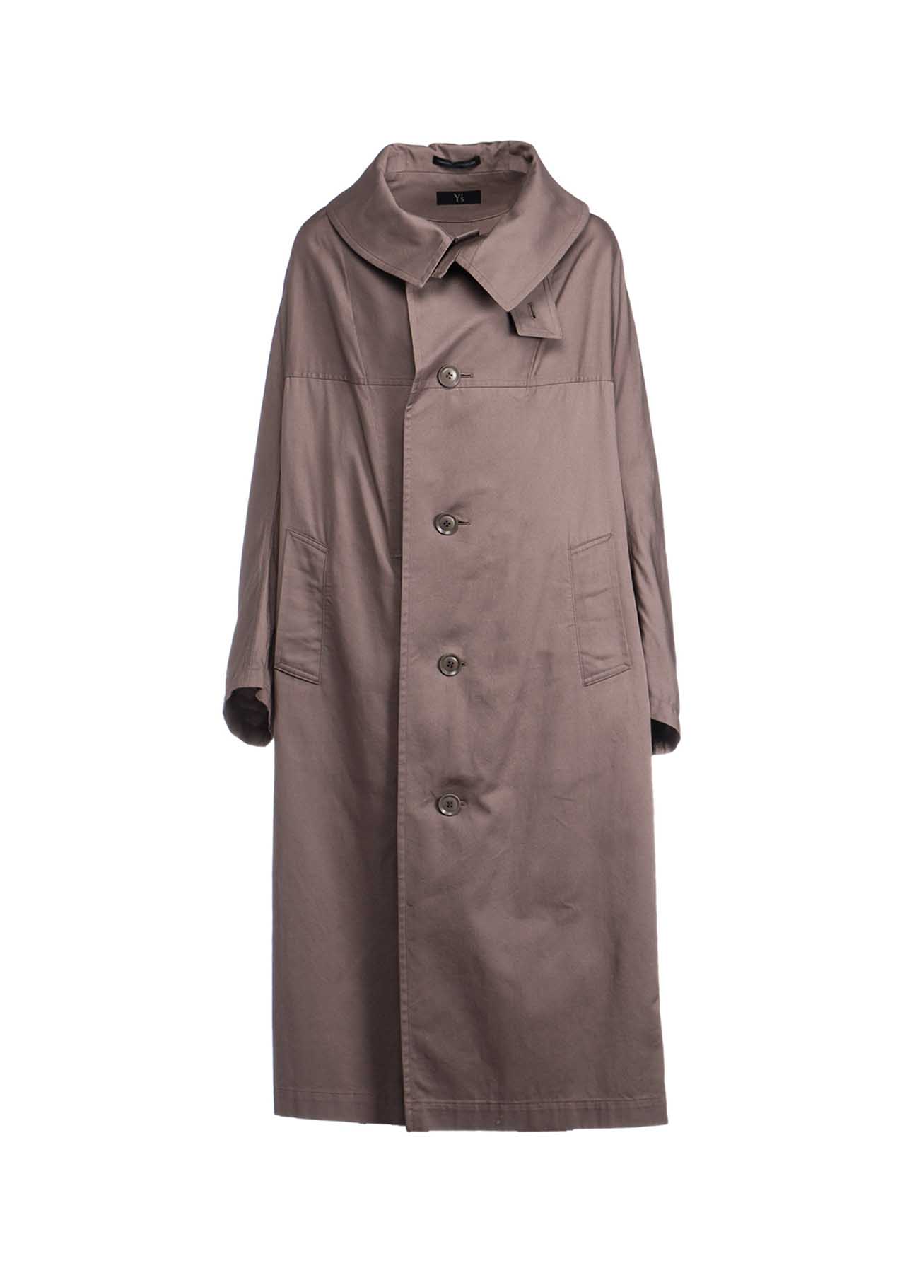 [Y's BORN PRODUCT] COTTON TWILL LONG CAPE COAT