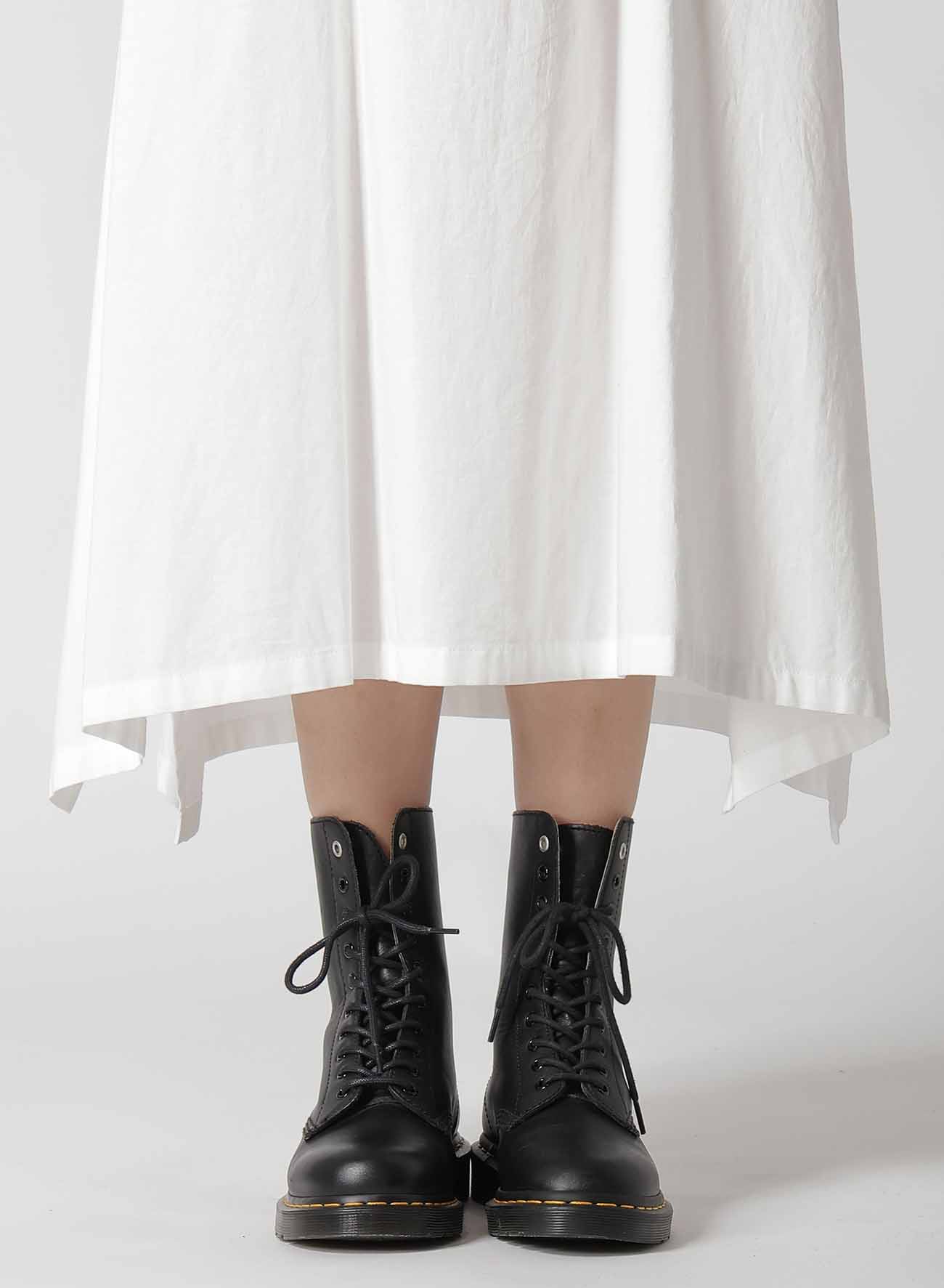 [Y's BORN PRODUCT] THIN COTTON TWILL FRONT TUCKED SHOULDER STRAP DRESS