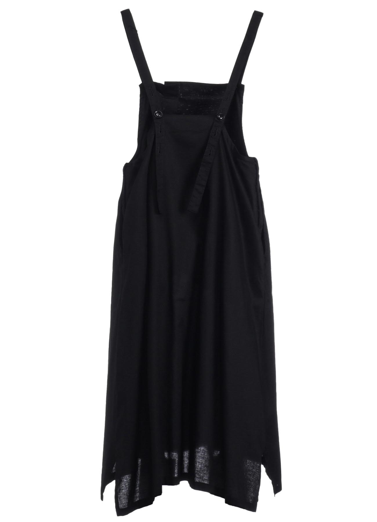 [Y's BORN PRODUCT] THIN COTTON TWILL FRONT TUCKED SHOULDER STRAP DRESS