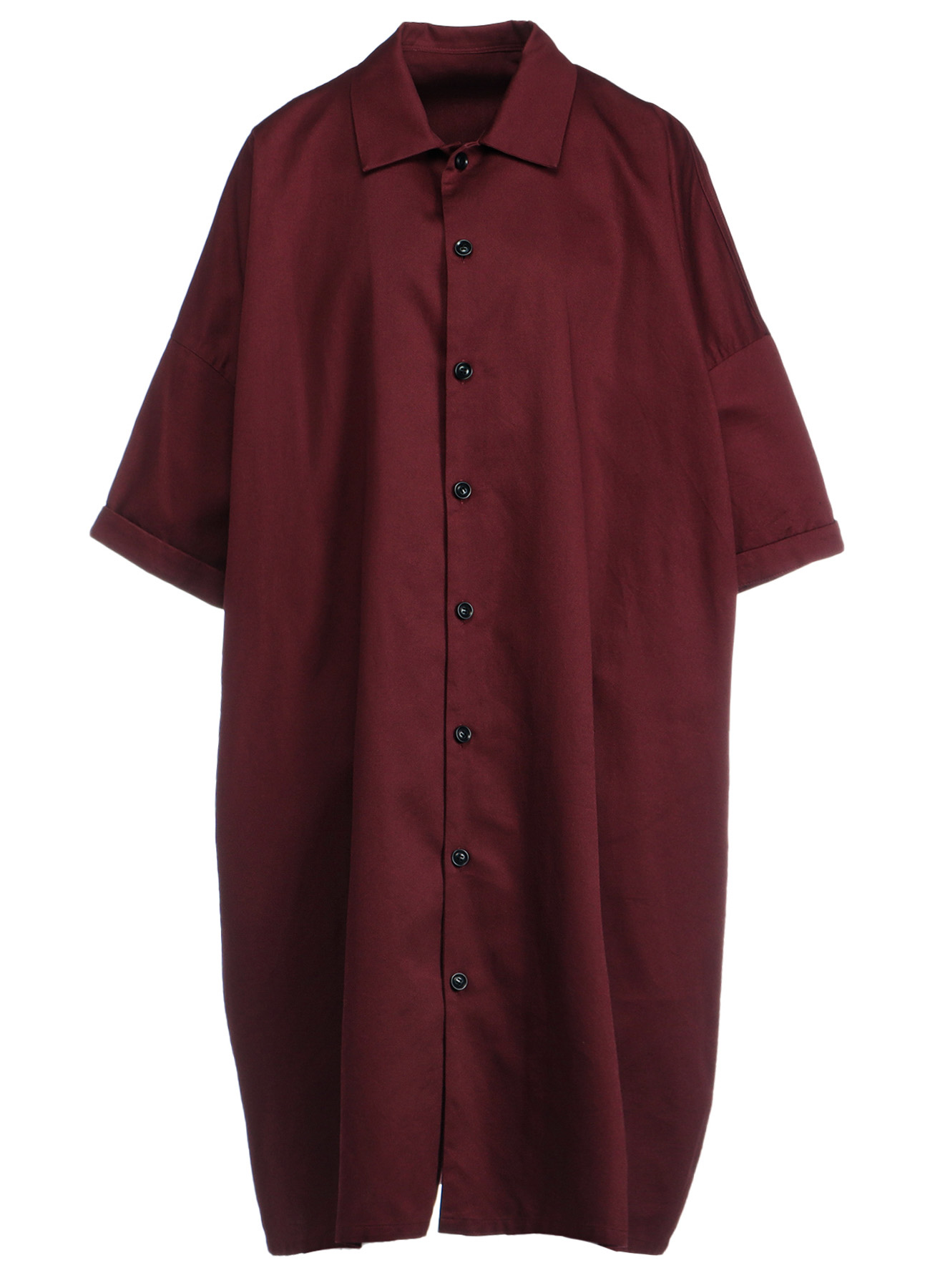 [Y's BORN PRODUCT] COTTON TWILL HALF SLEEVE SHIRT DRESS