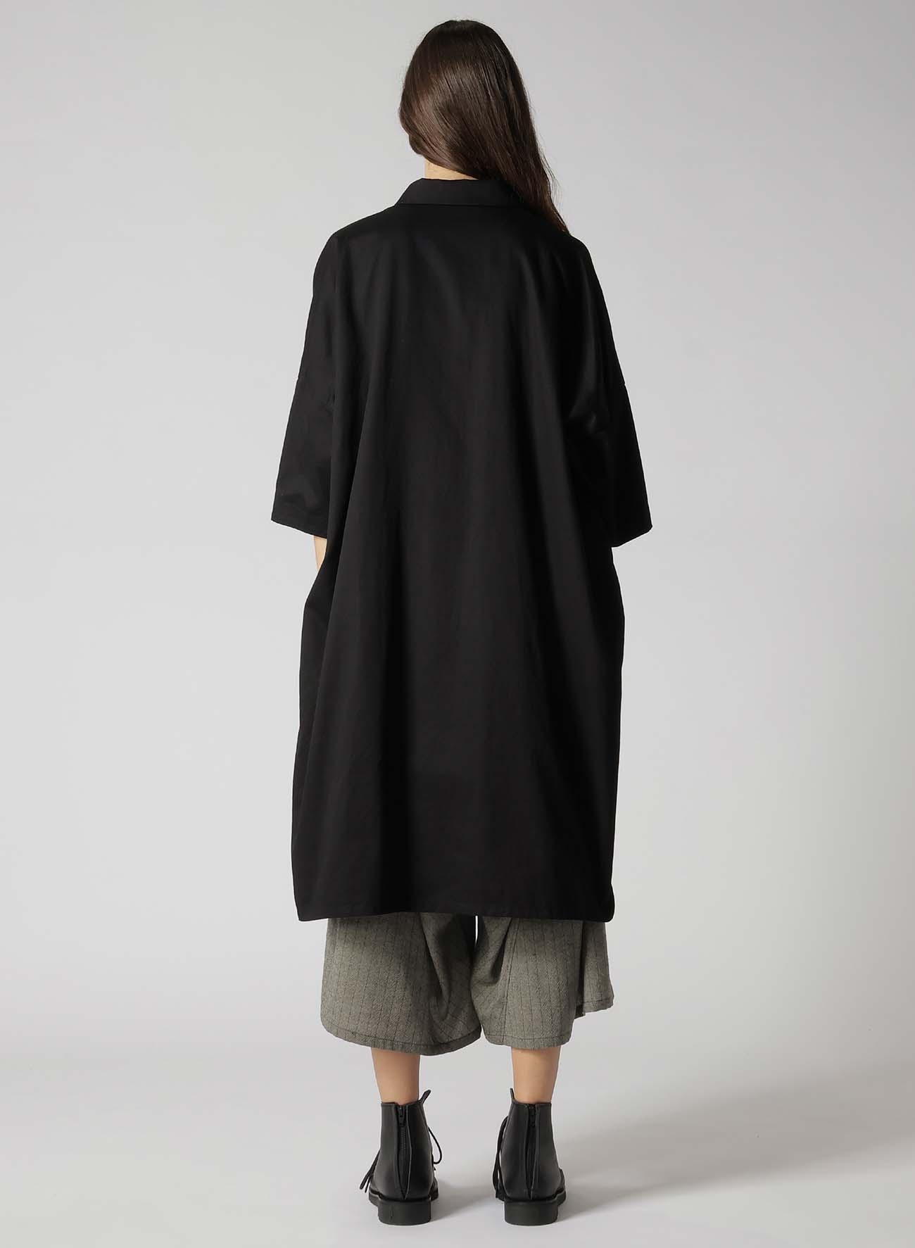 [Y's BORN PRODUCT] COTTON TWILL HALF SLEEVE SHIRT DRESS