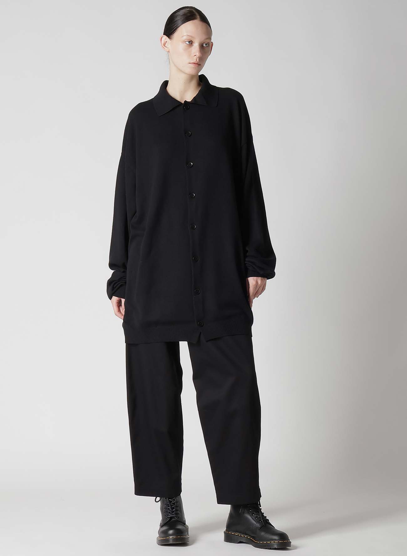 PLAIN STITCH INTARSIA BIG SHIRT