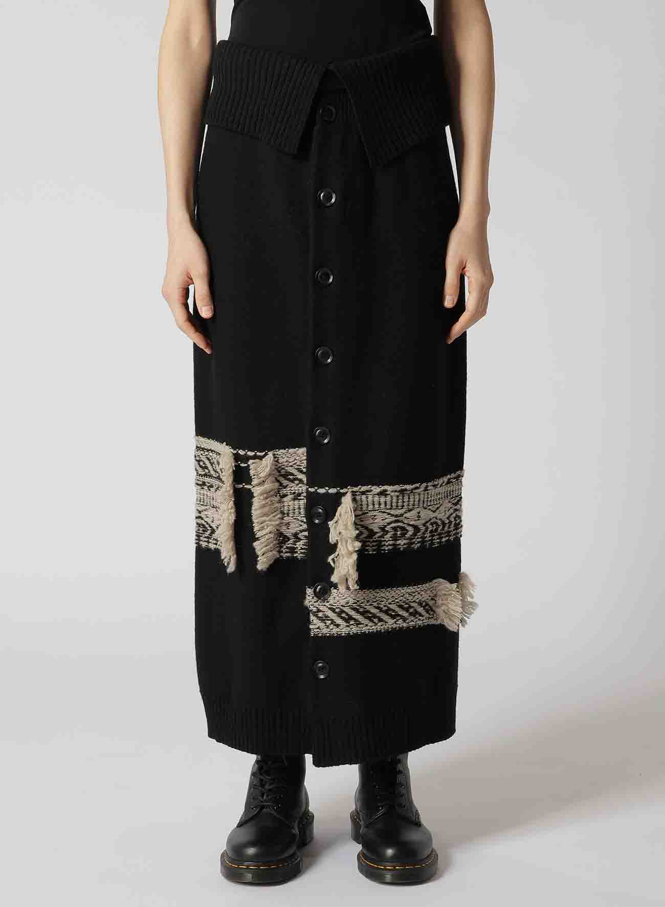 【10/18 12:00(JST) Release】WOOL BLEND JACQUARD SKIRT