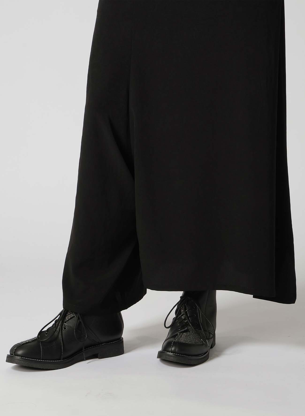 CREPE de CHINE ASYMMETRIC FLARE PANTS