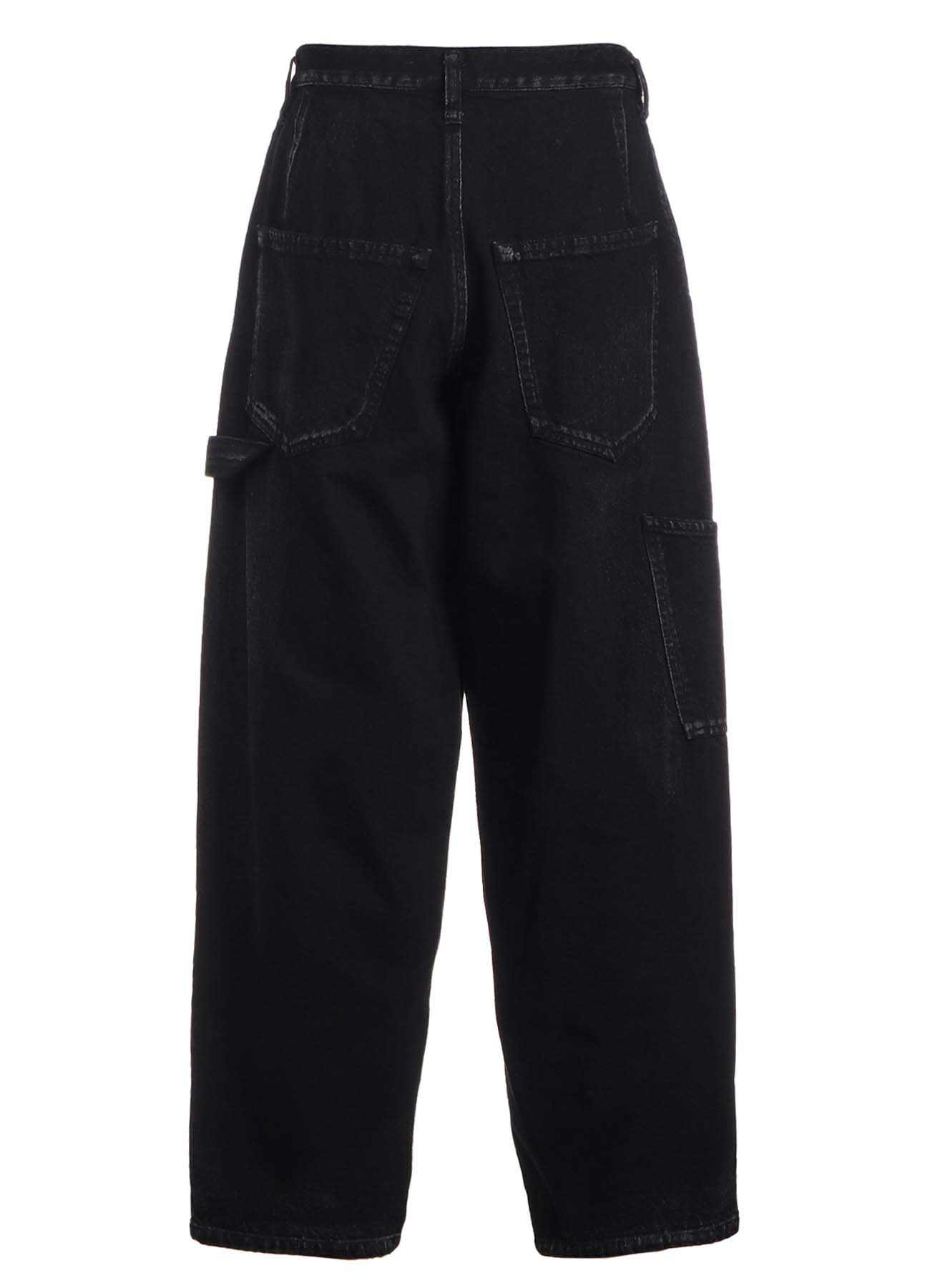 10OZ DENIM SINGLE-PLEATED WIDE LEG PANTS